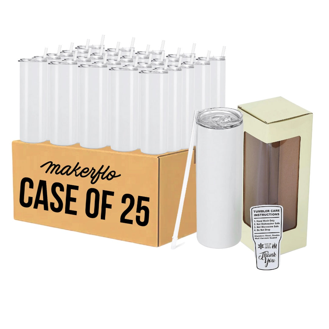 20oz Skinny Glow In The Dark, Green