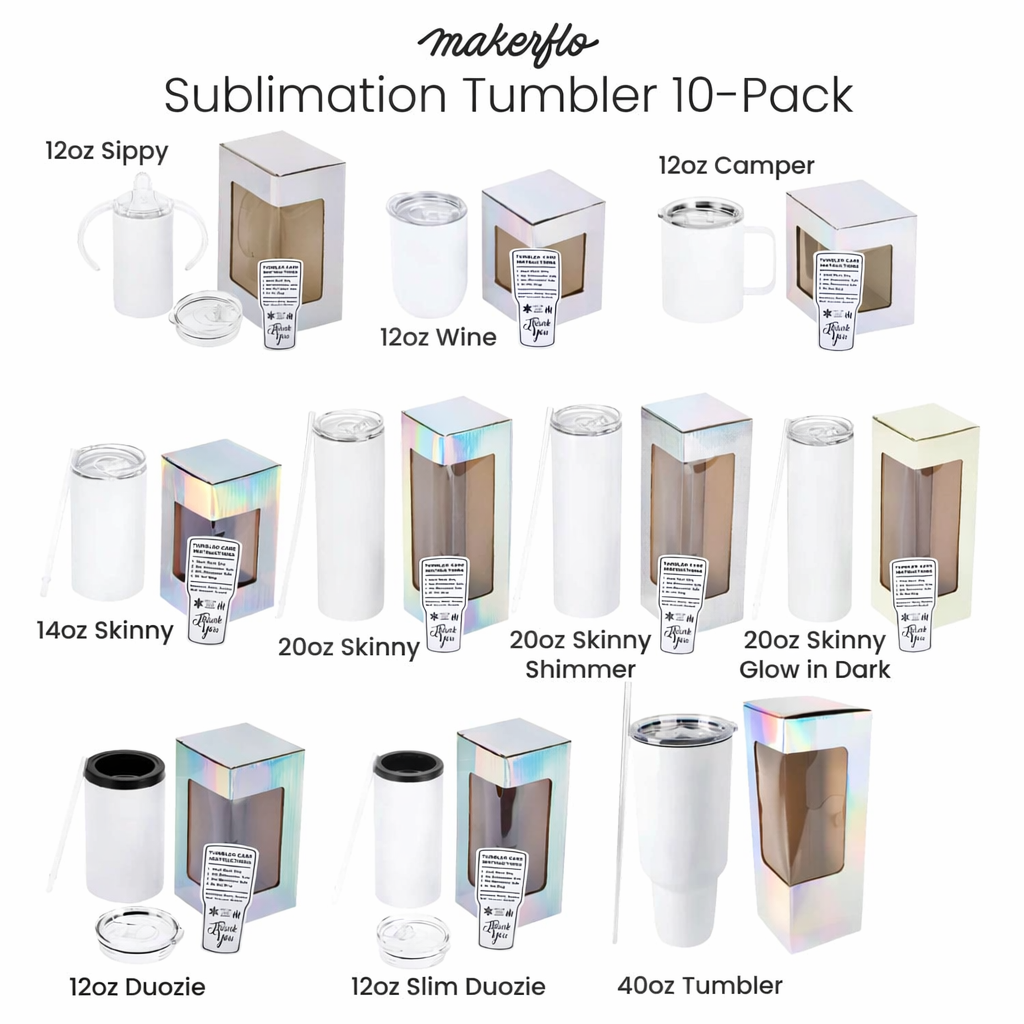 Sublimation Tumbler 10 Pack