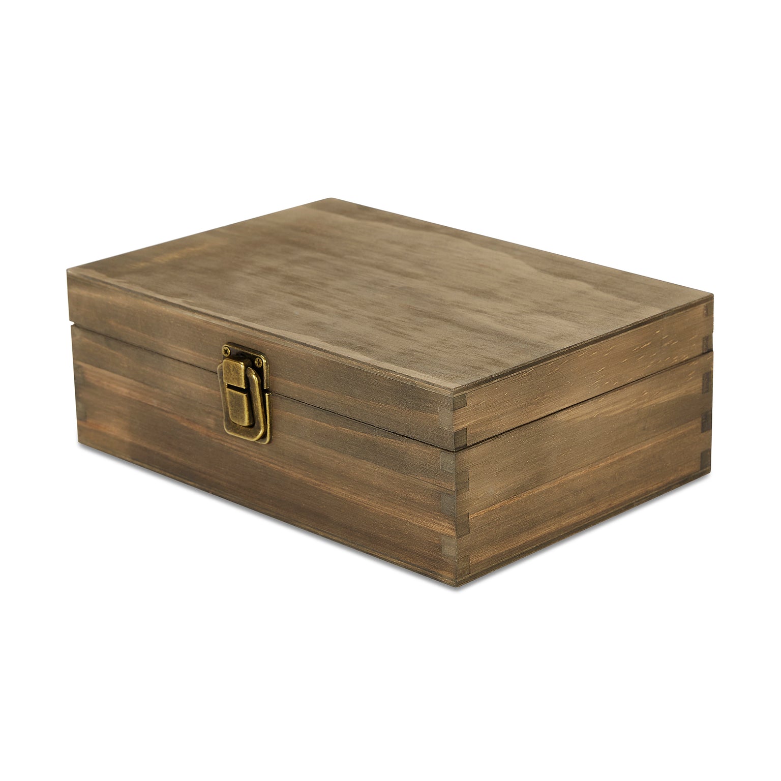 wood memory box, walnut, closed