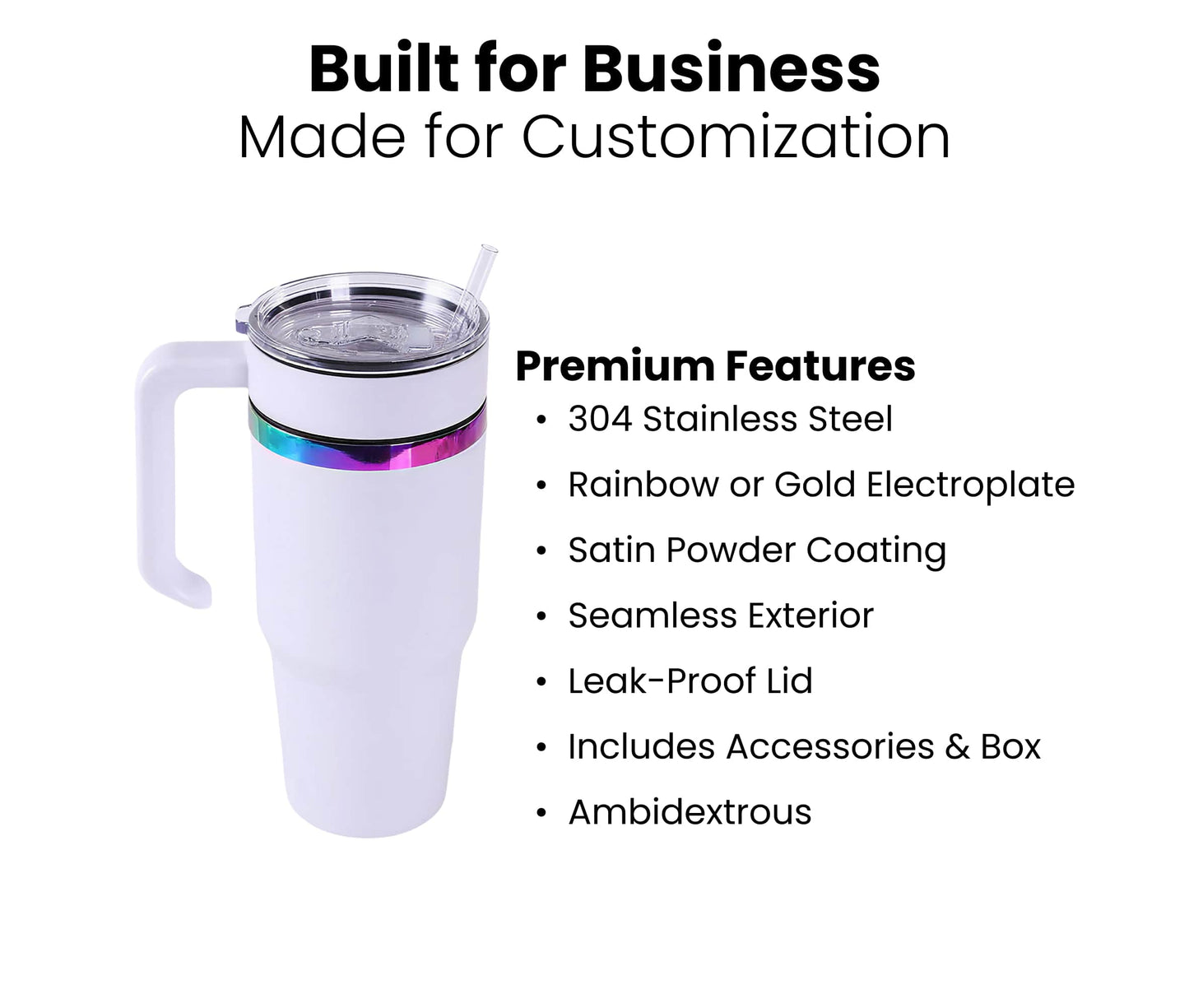 30oz electroplated tumbler with handle premium features for makers and personalization businesses