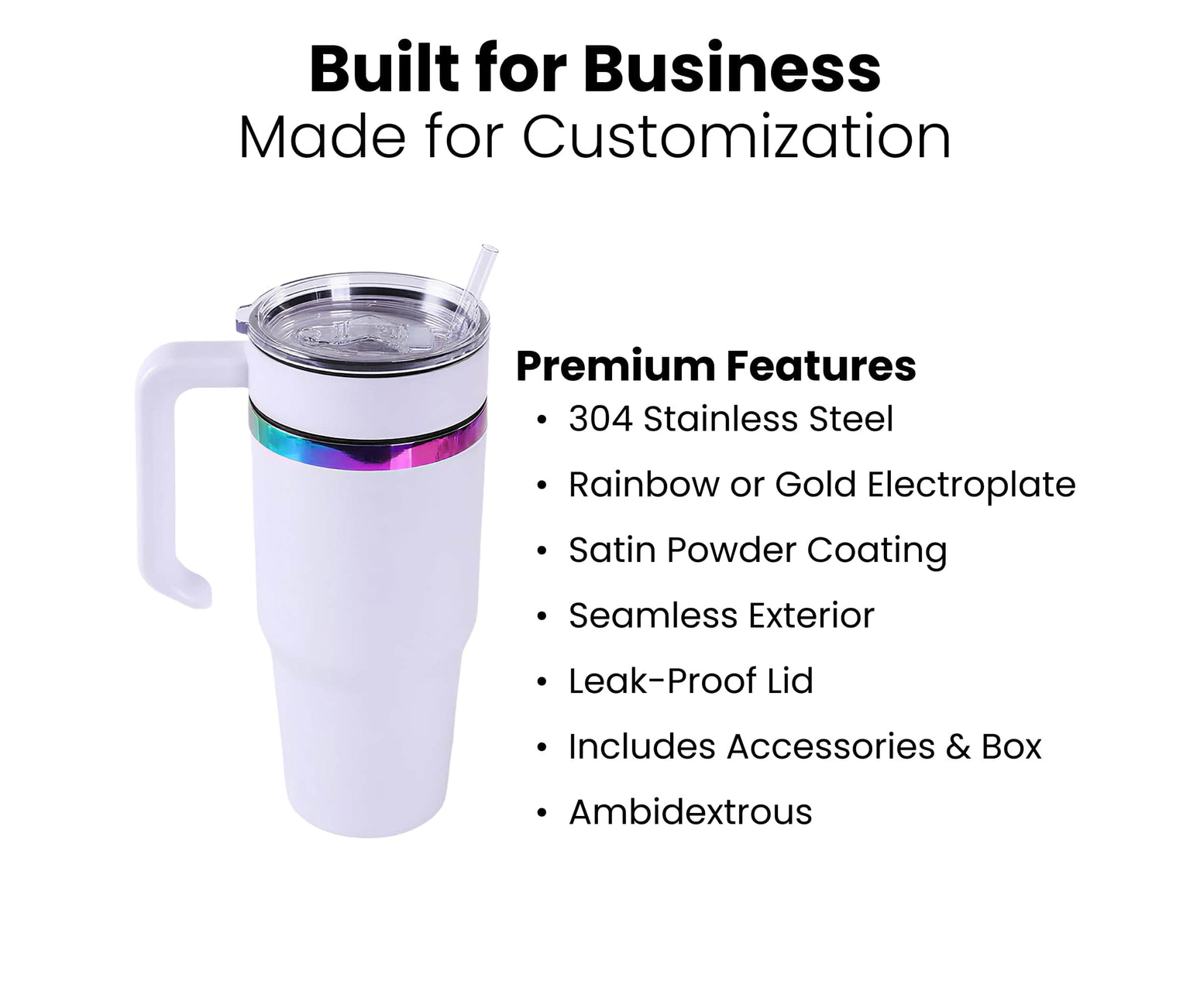 30oz electroplated tumbler with handle premium features for makers and personalization businesses