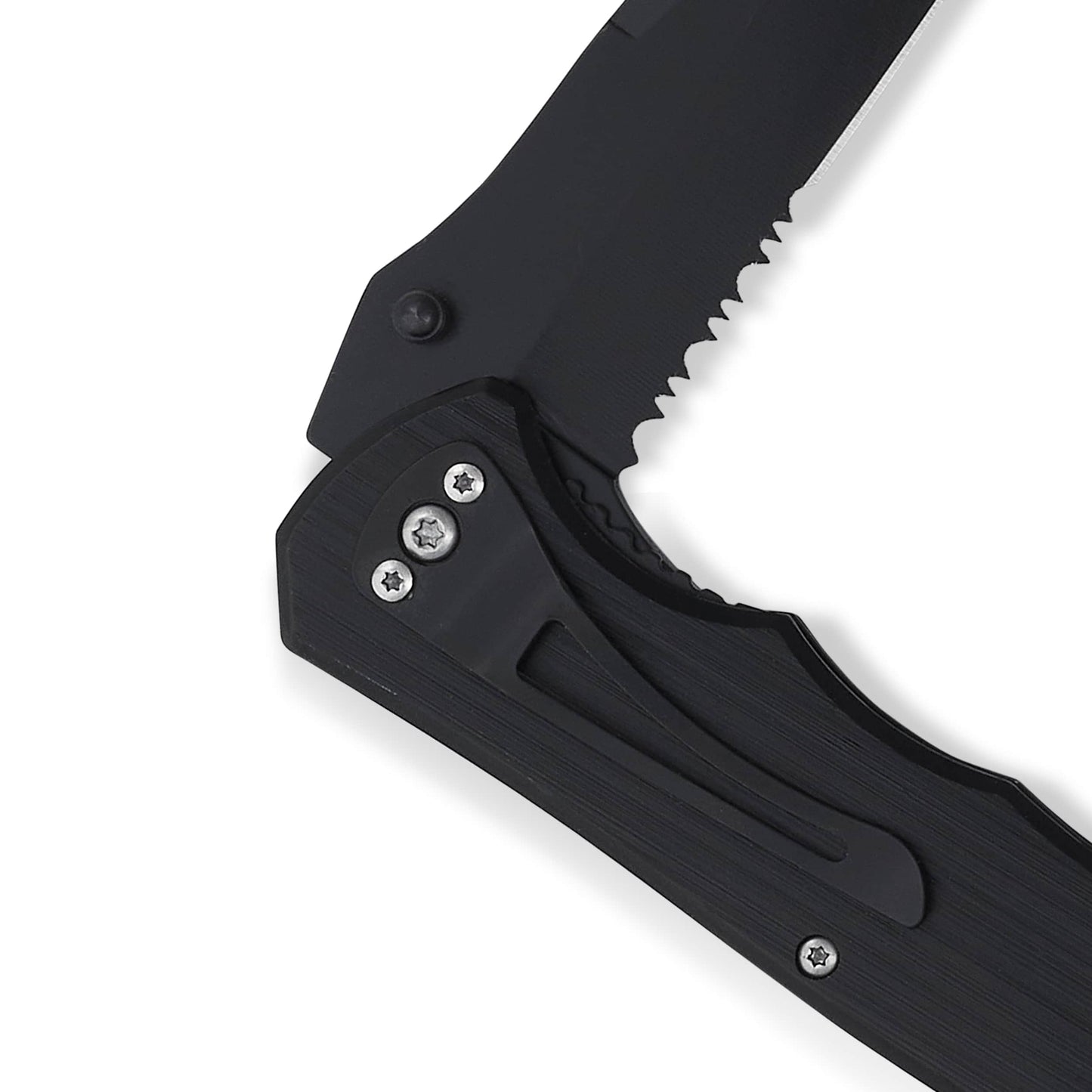 folded pocket knife "the beast" pocket knife, black metal