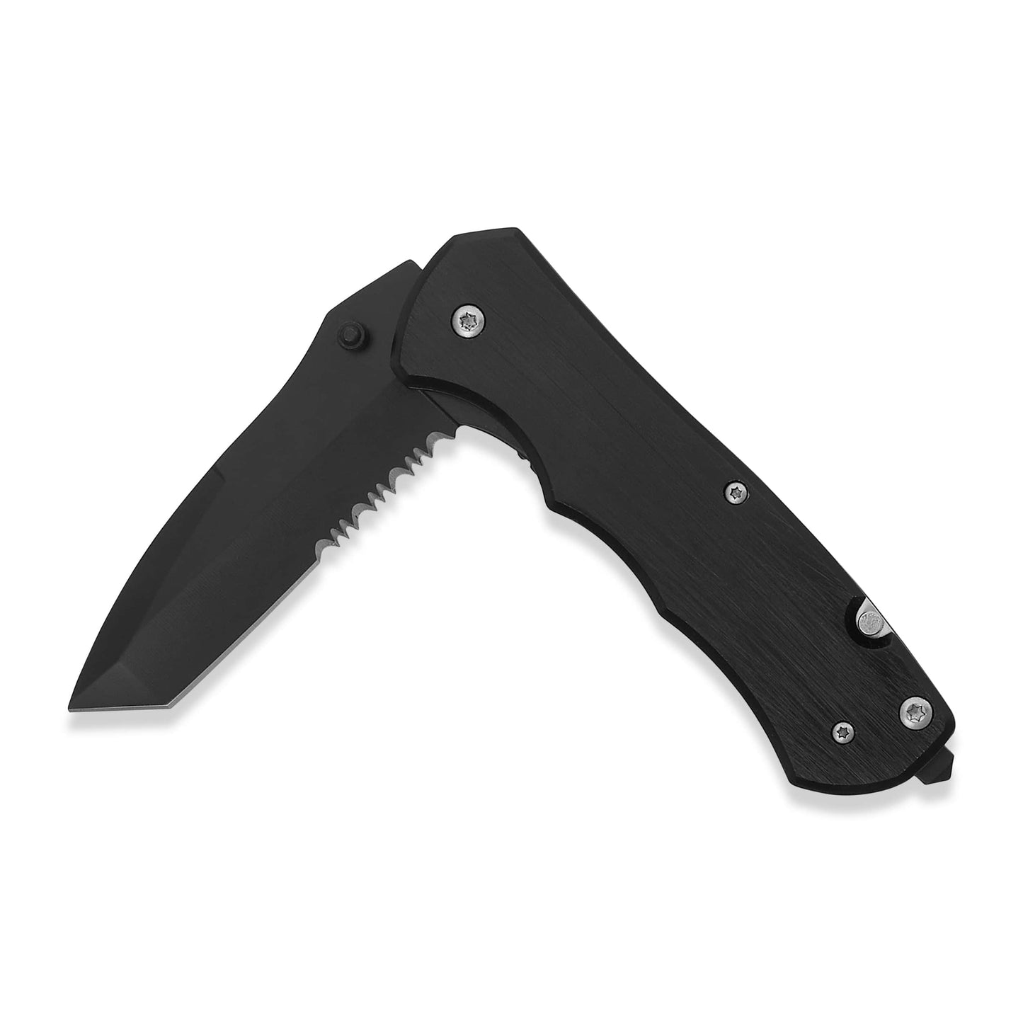folded pocket knife "the beast" pocket knife, black metal
