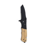 pocket knife "the beast" pocket knife, natural wood handle, front