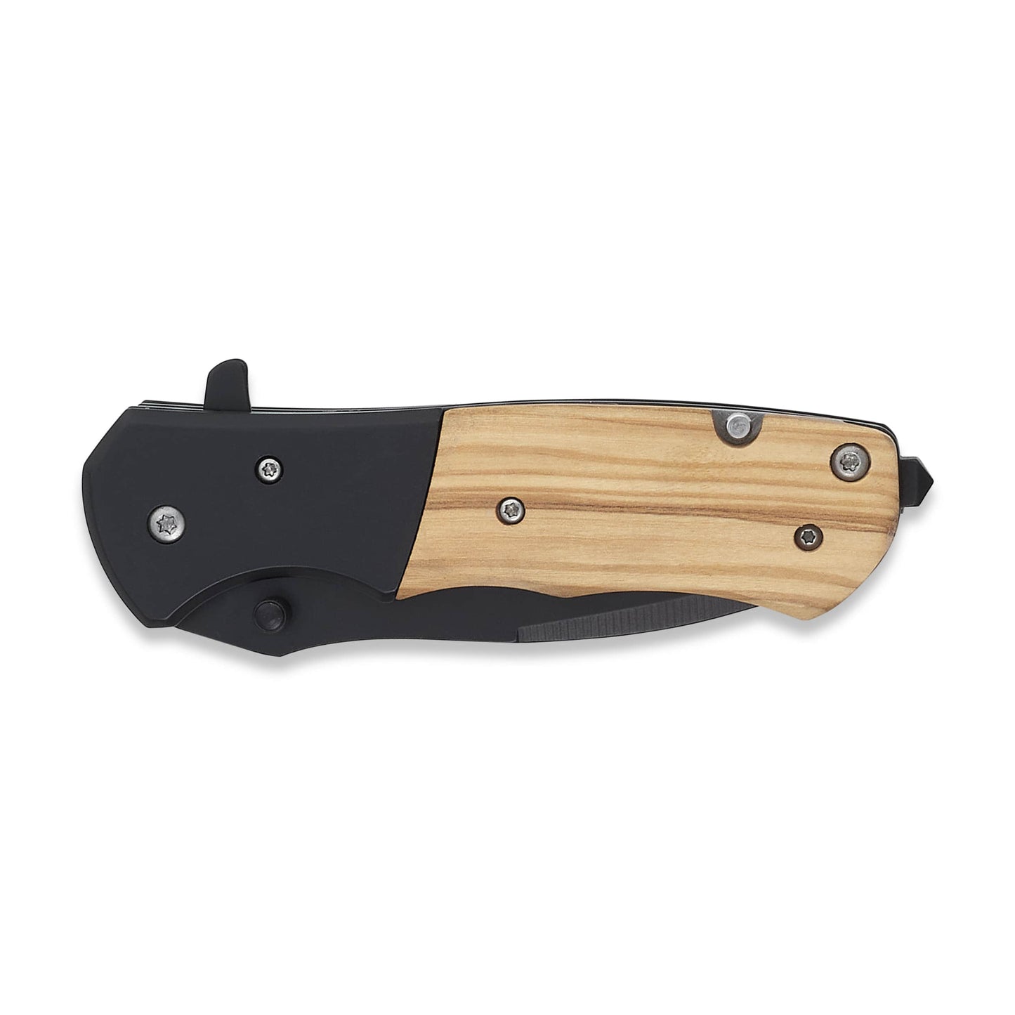 pocket knife "the beast" pocket knife, natural wood handle, front