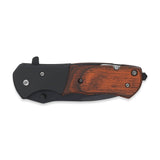 closed pocket knife, rosewood, front