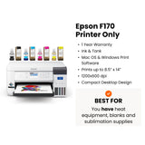 epson f170 sublimation printer, 1 year warrantry