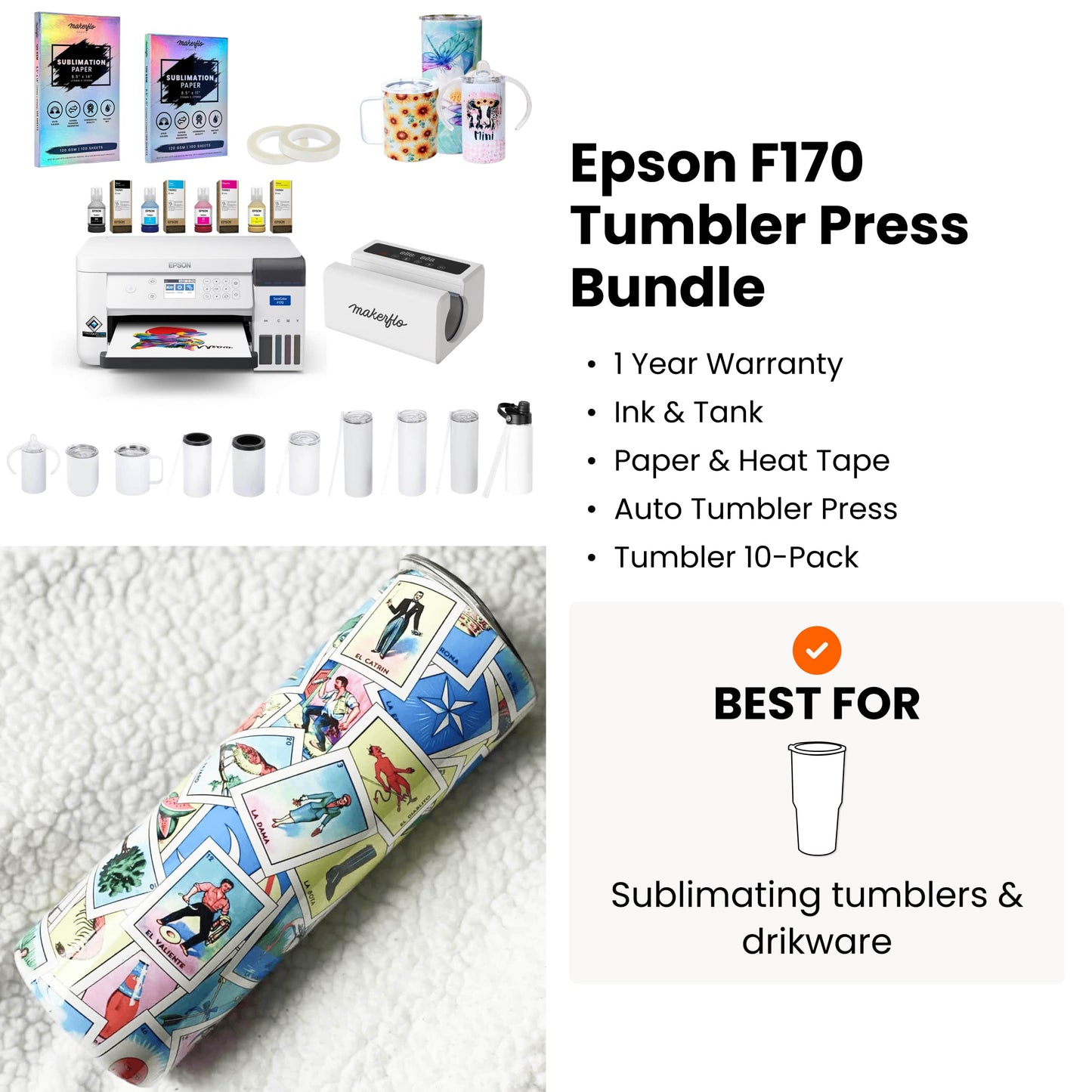 epson f170 tumbler press bundle features
