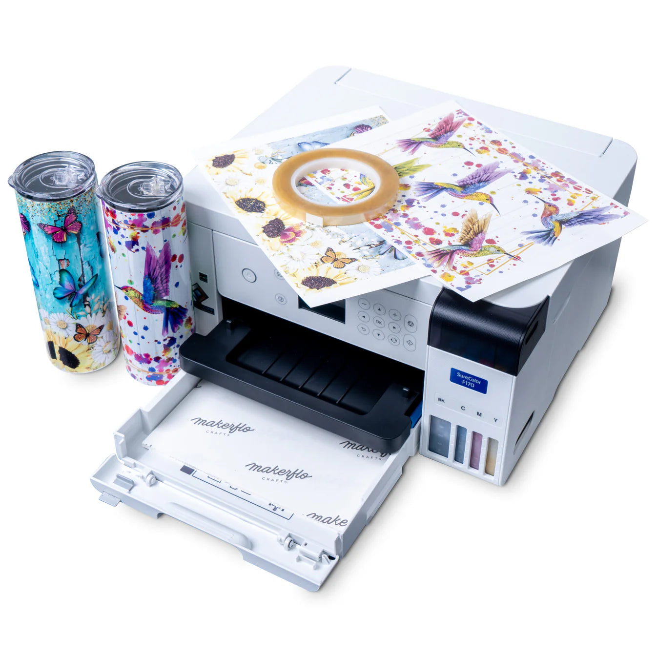 f170 printer sample prints & tumblers