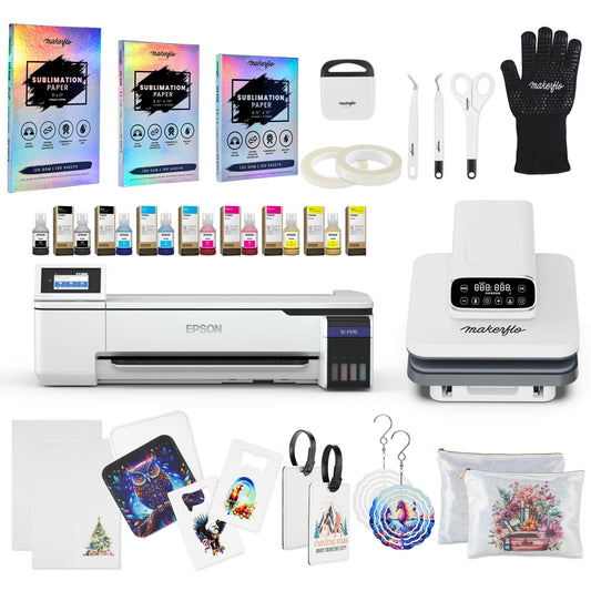 epson f570 printer flat heat press bundle