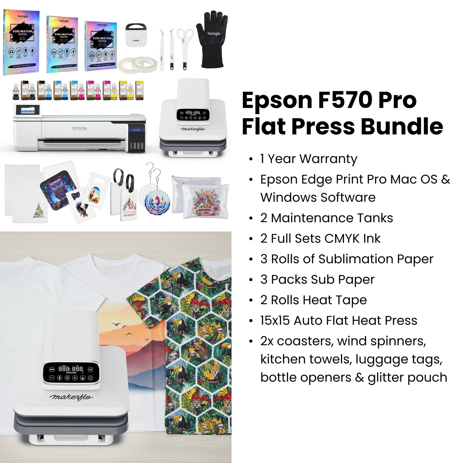 epson f570 pro flat press bundle