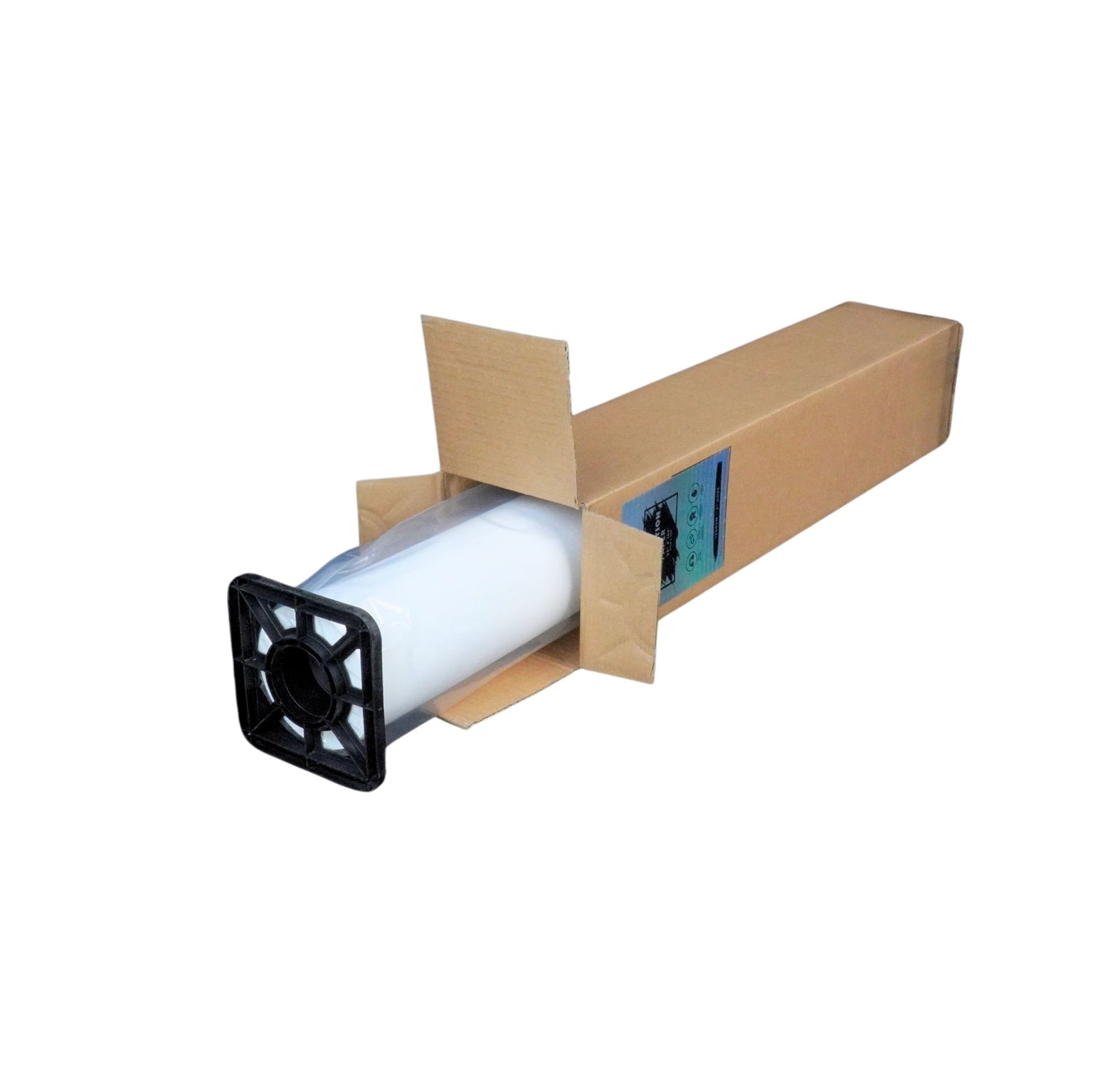 24 inch wide sublimation paper roll, with protective end caps 