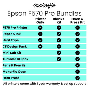 F570 pro sublimation printer bundles