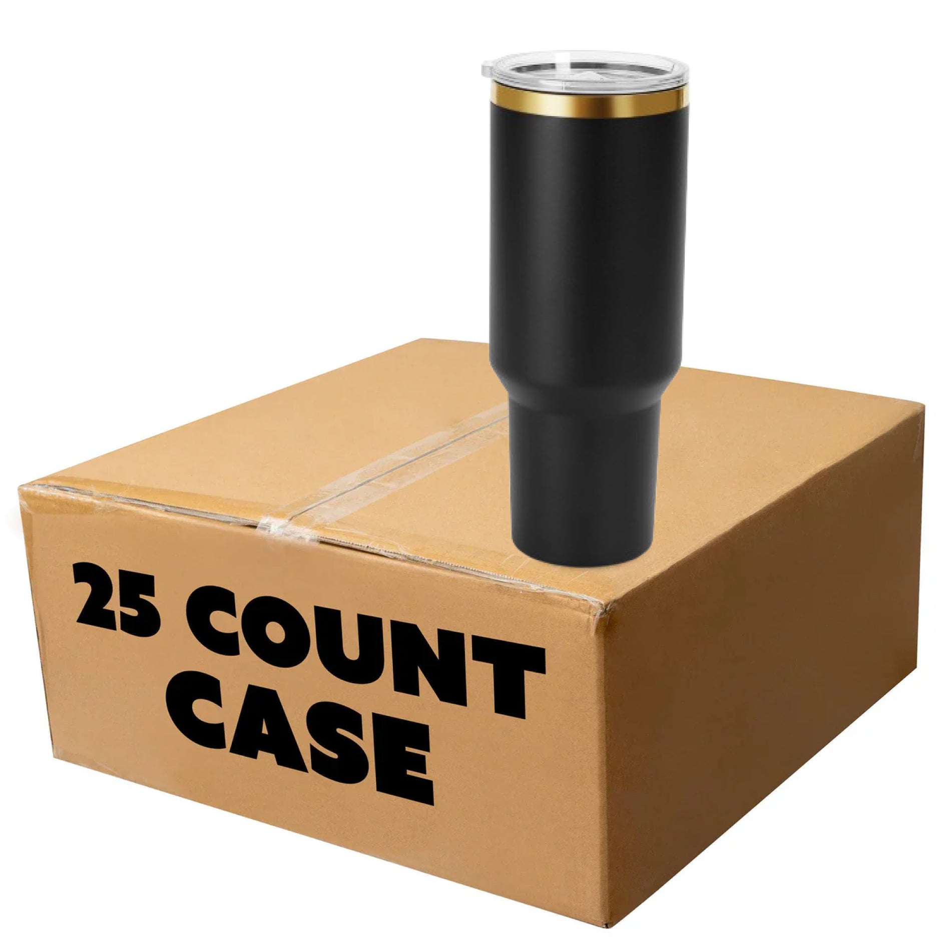 black gold-plated tumbler, case 25