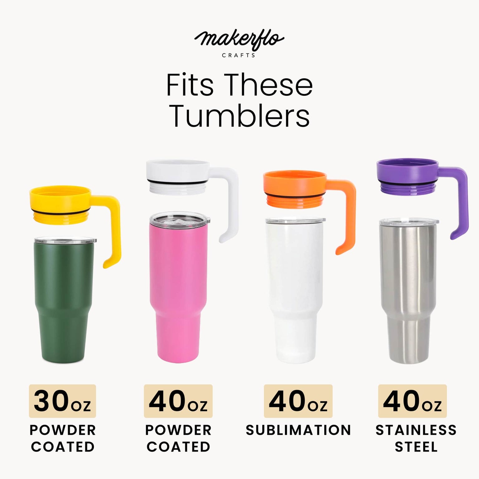 tumbler handles, compatible tumblers