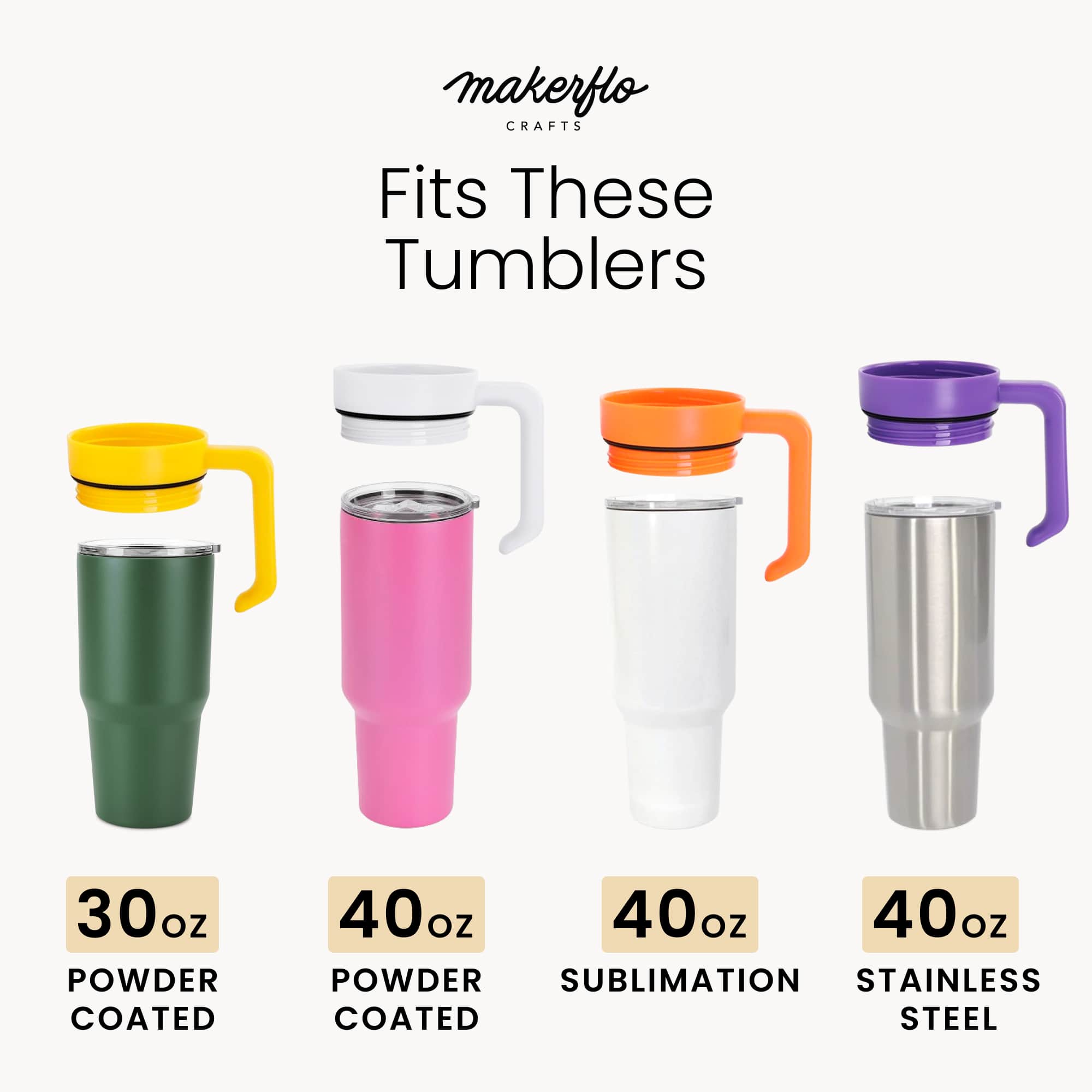 tumbler handles, compatible tumblers