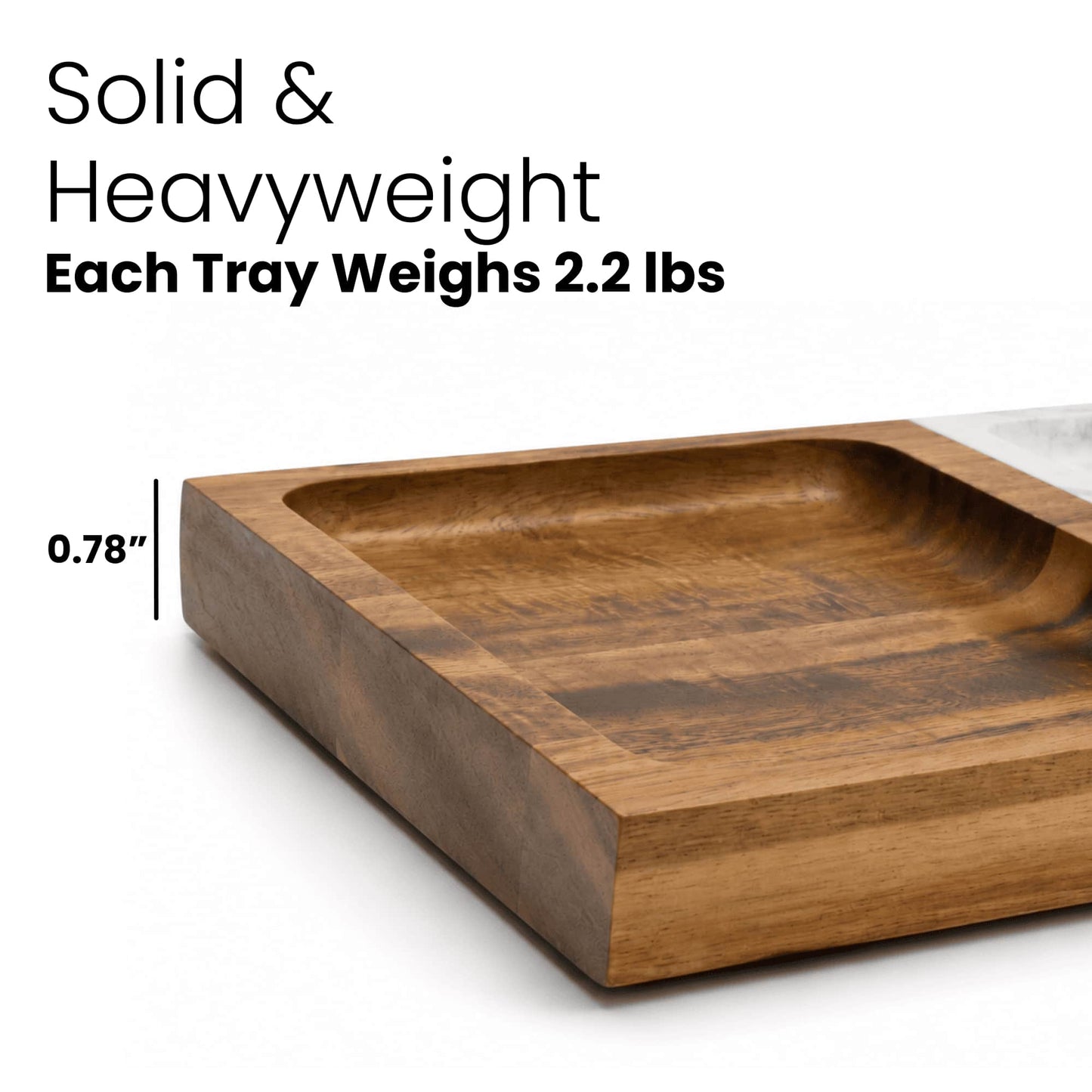 Marble & Wood Valet Tray
