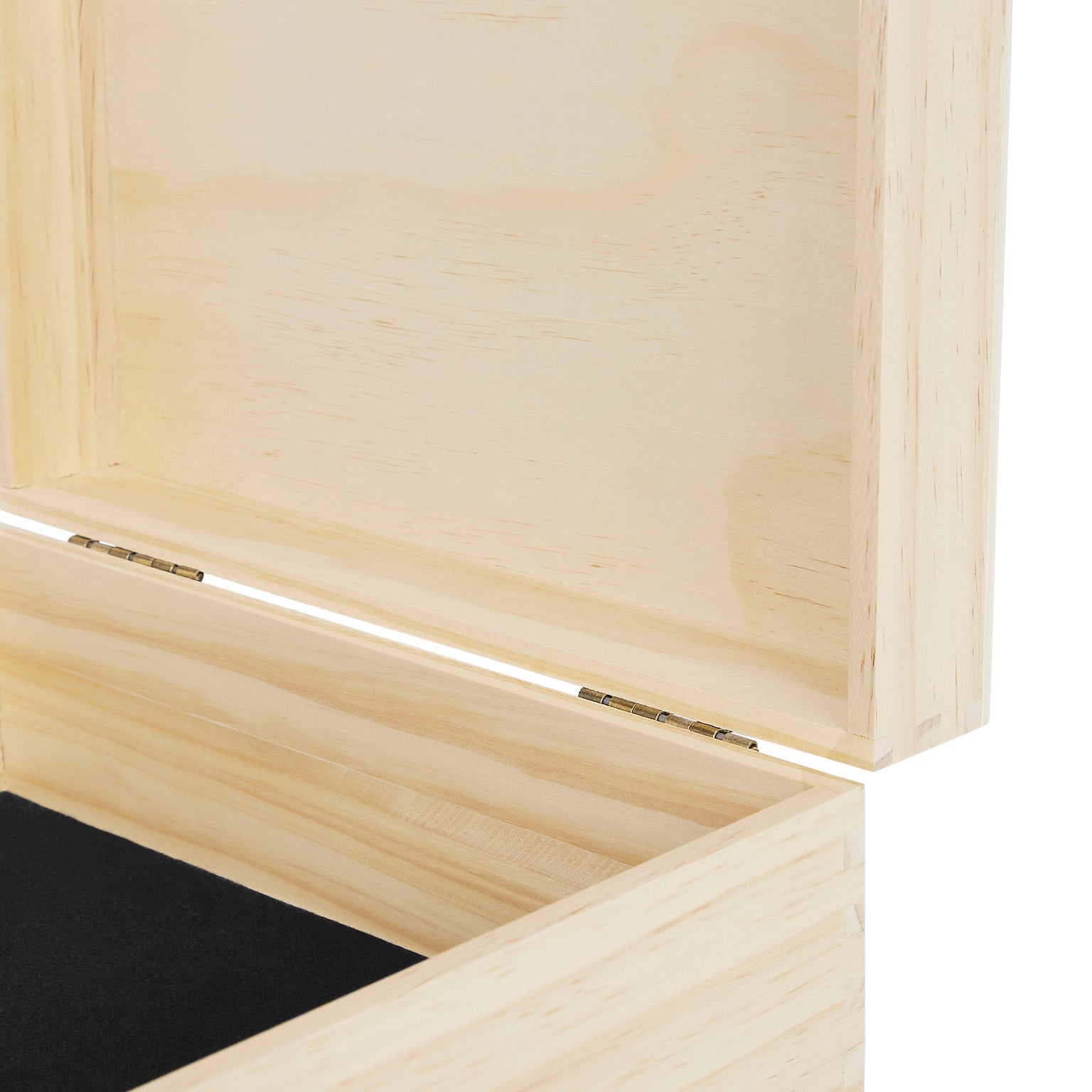 wood box with hinged lid, box hinges