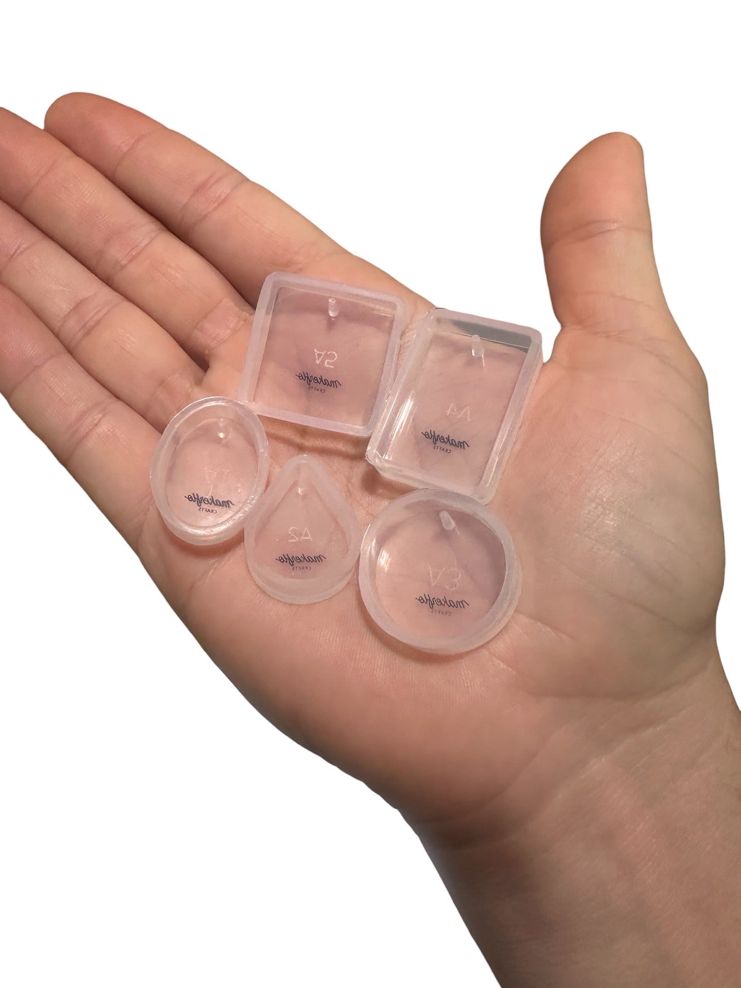 5 Piece Resin Mold Set for Jewelry and Keychain Making