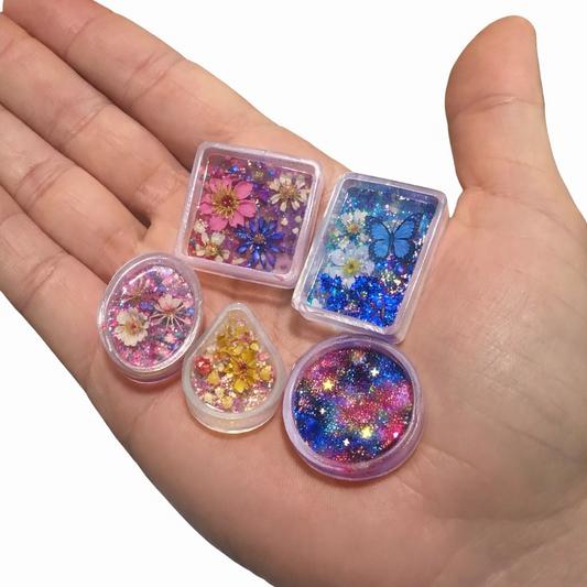5 Piece Resin Mold Set for Jewelry and Keychain Making