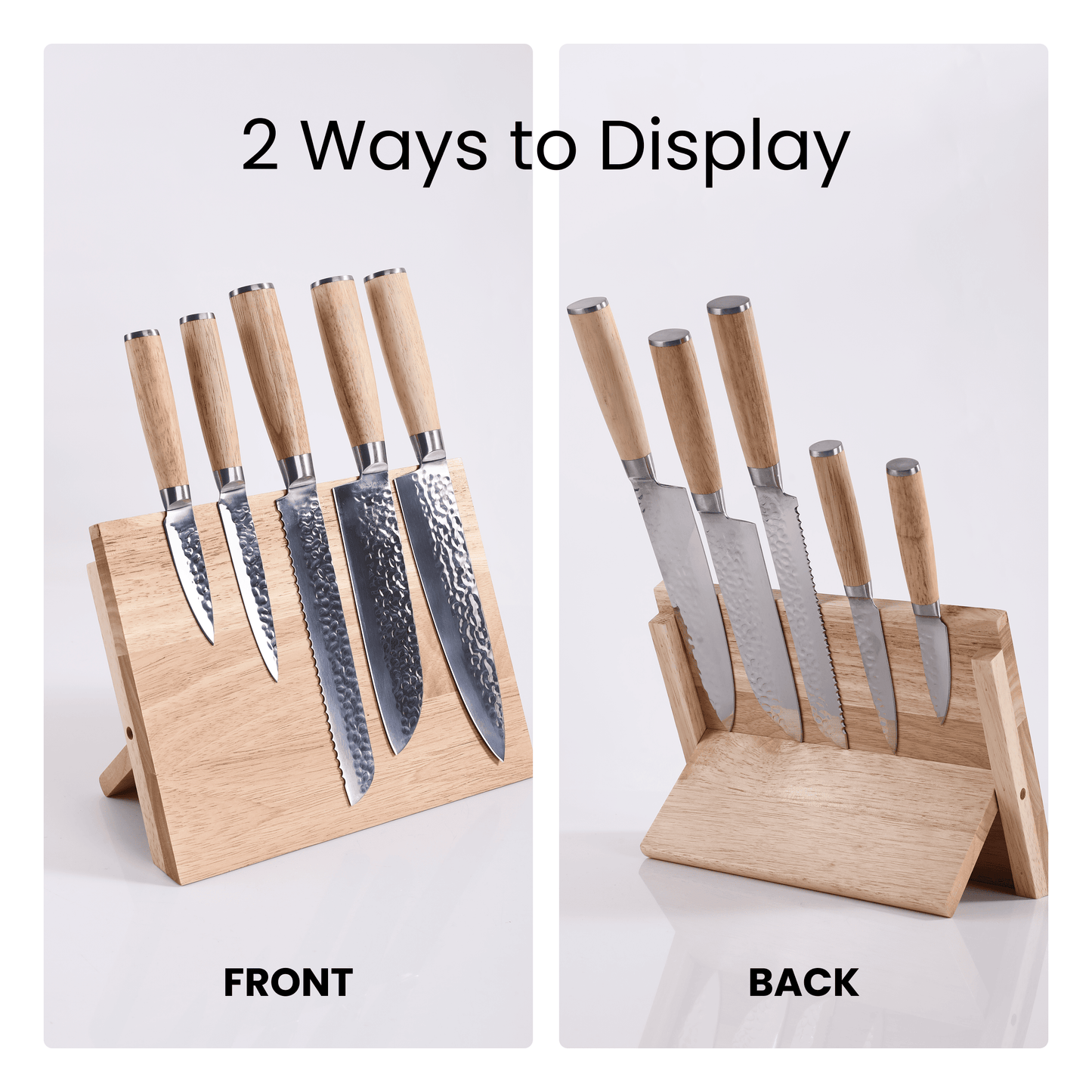 Kitchen Knives with Magnetic Block Stand