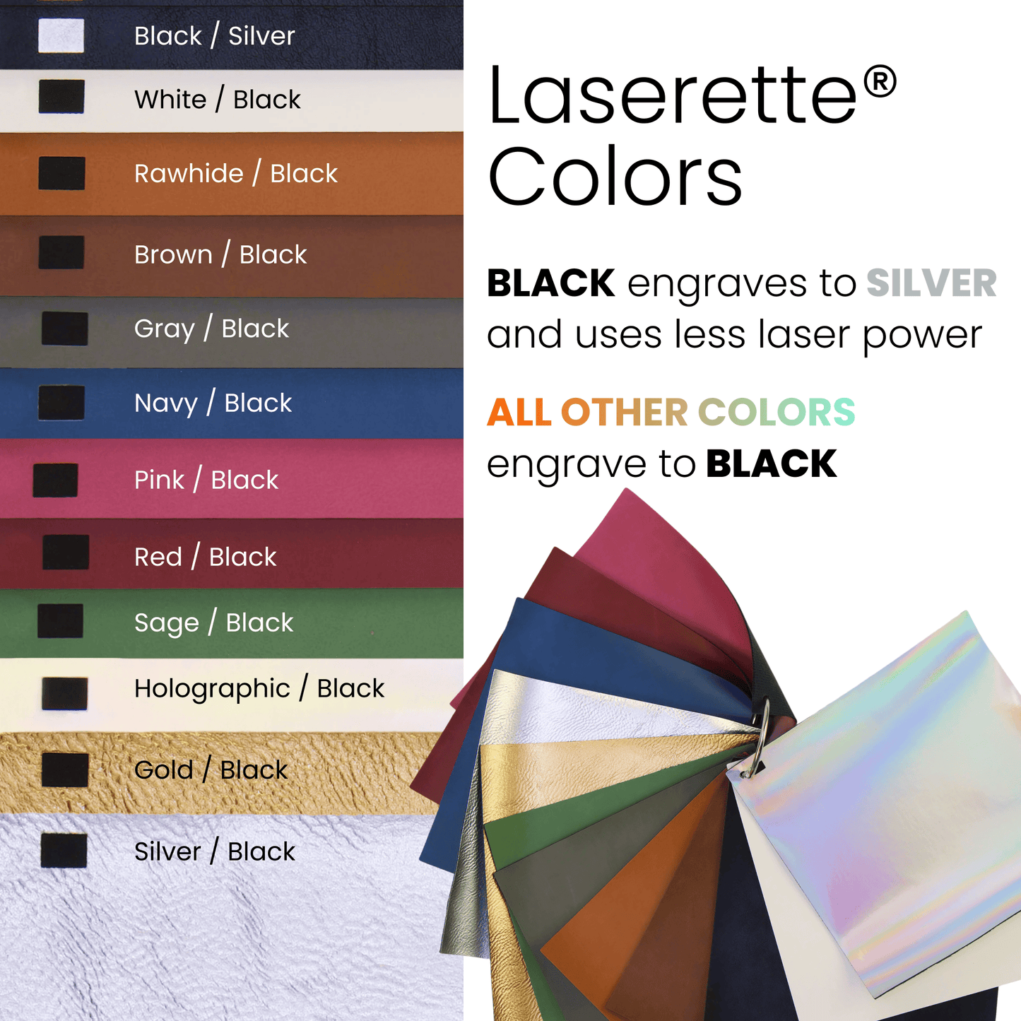 Laserette Swatches