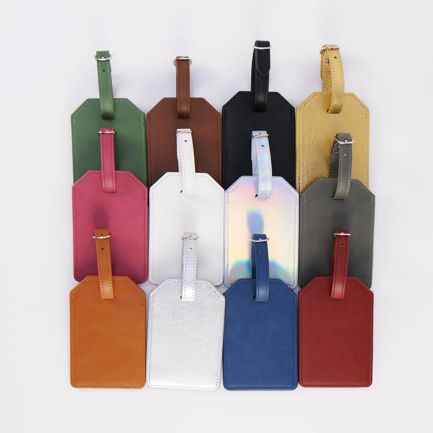 laserette luggage tag, sample pack, 12 colors