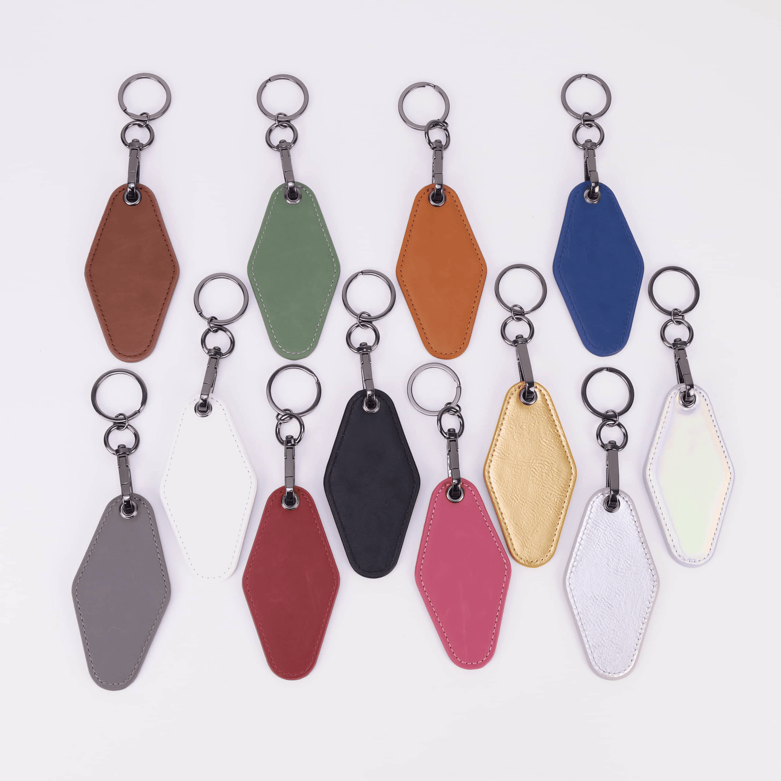 laserette motel keychain in 12 colors