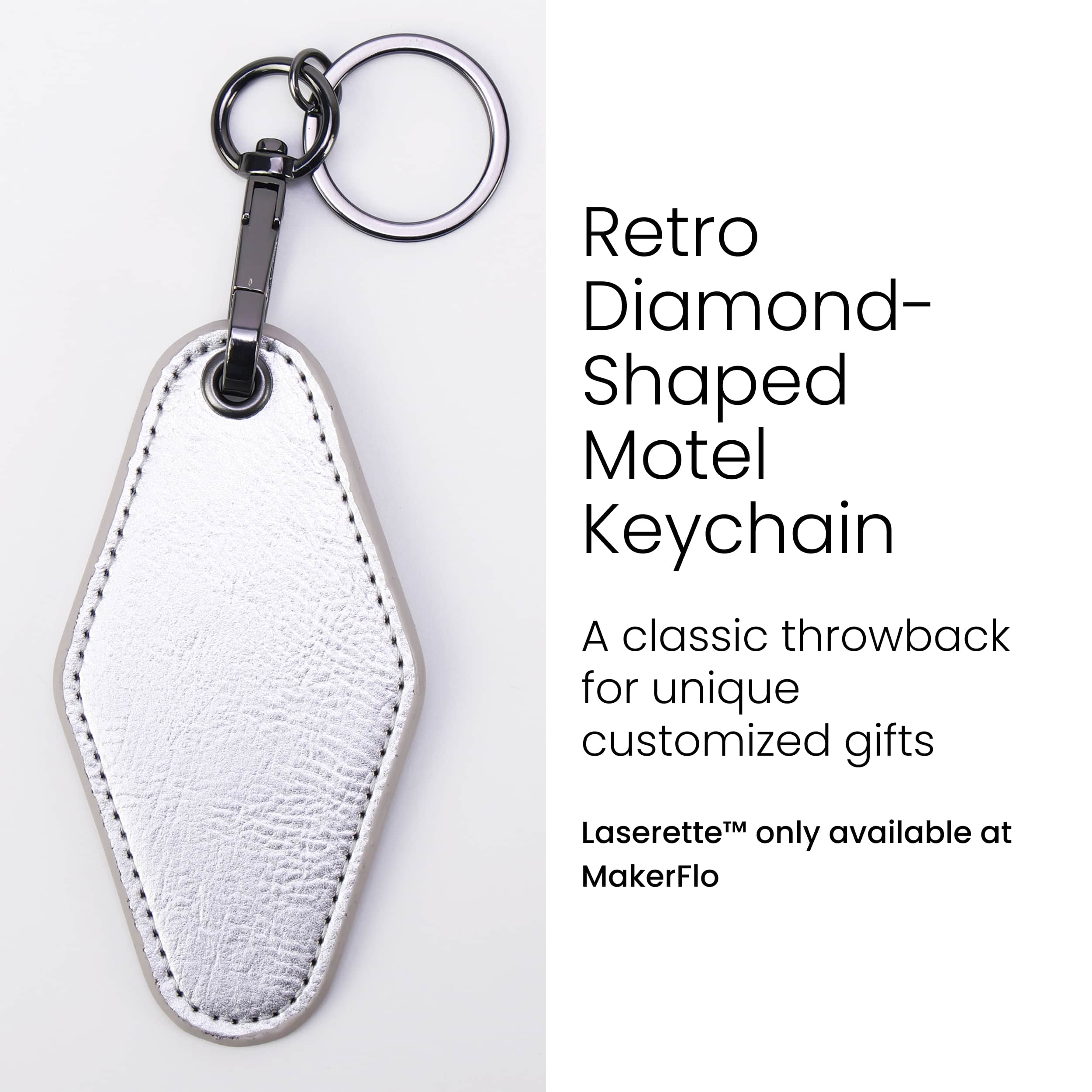 Laserette®️ Motel Keychain | Retro Leatherette Motel Keychain
