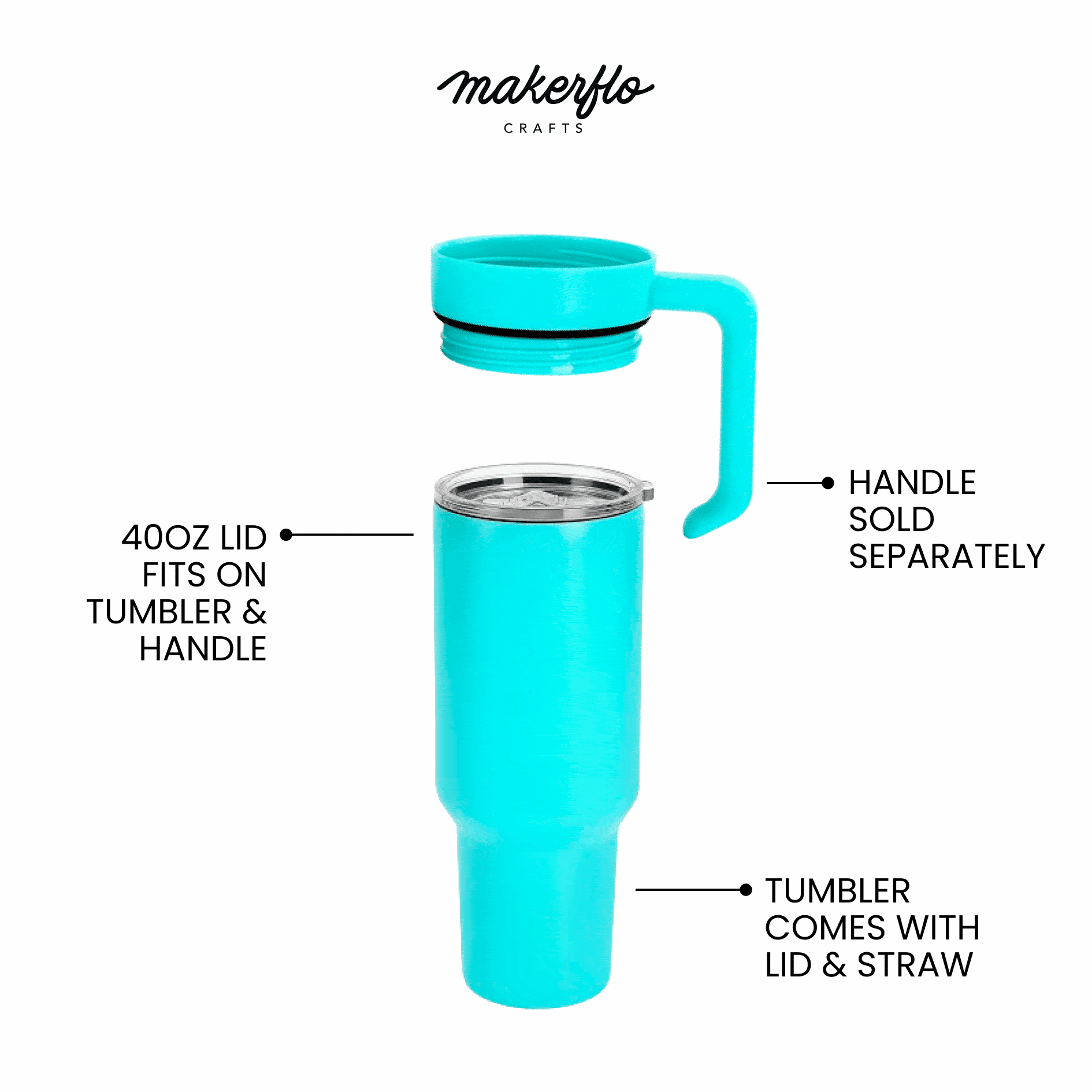 40oz tumbler with handle 