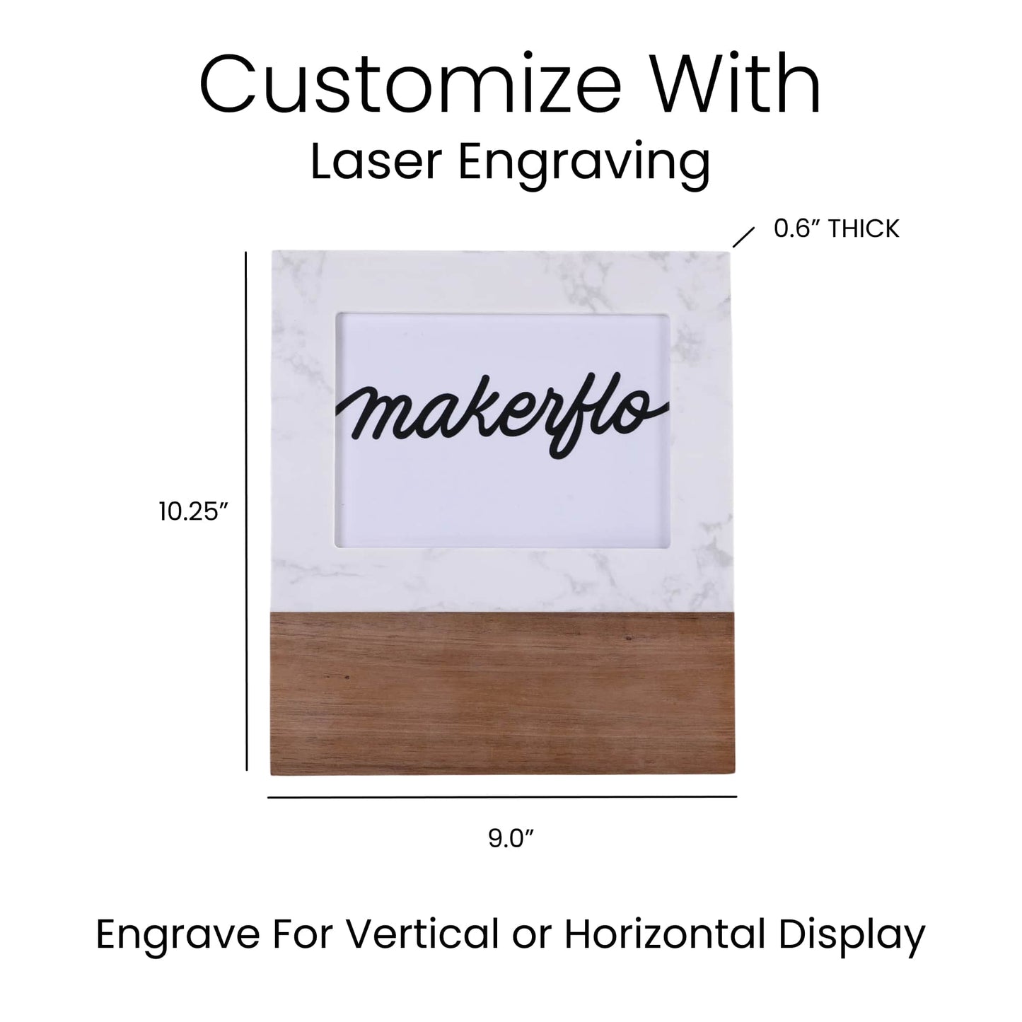 Marble Picture Frame 5x7"