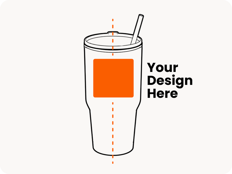 Diagram showing artwork centered on the selected MakerTwist lid reference point