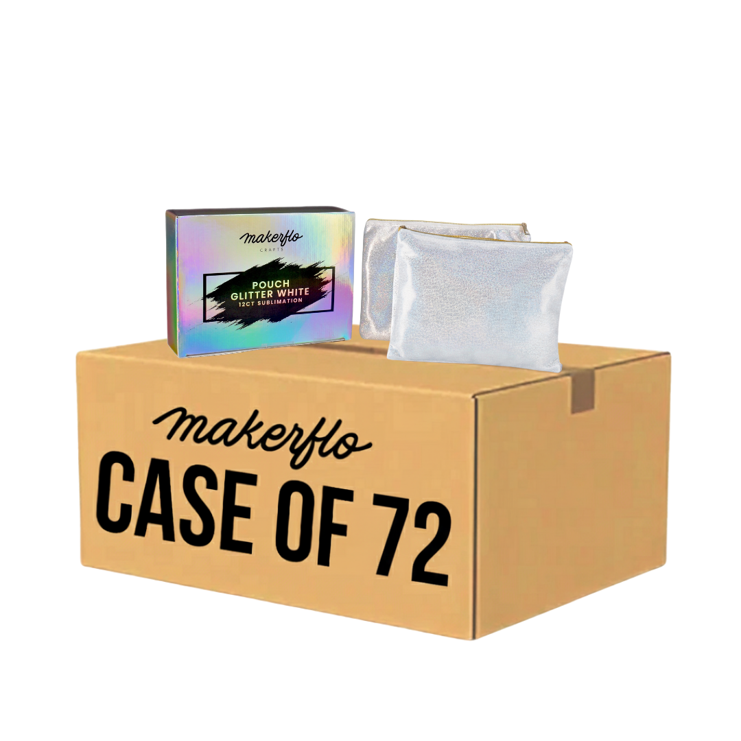 Sublimation Pouch - Glitter White