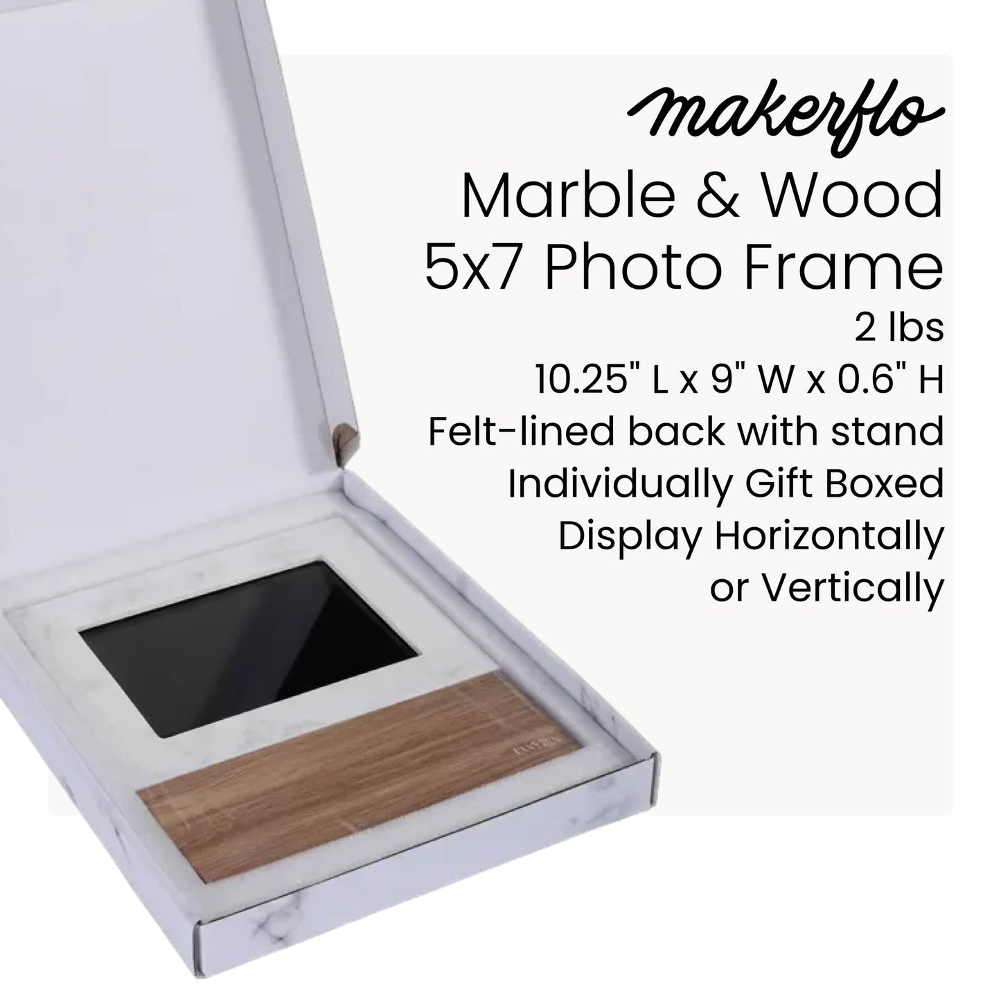 Marble Picture Frame 5x7"