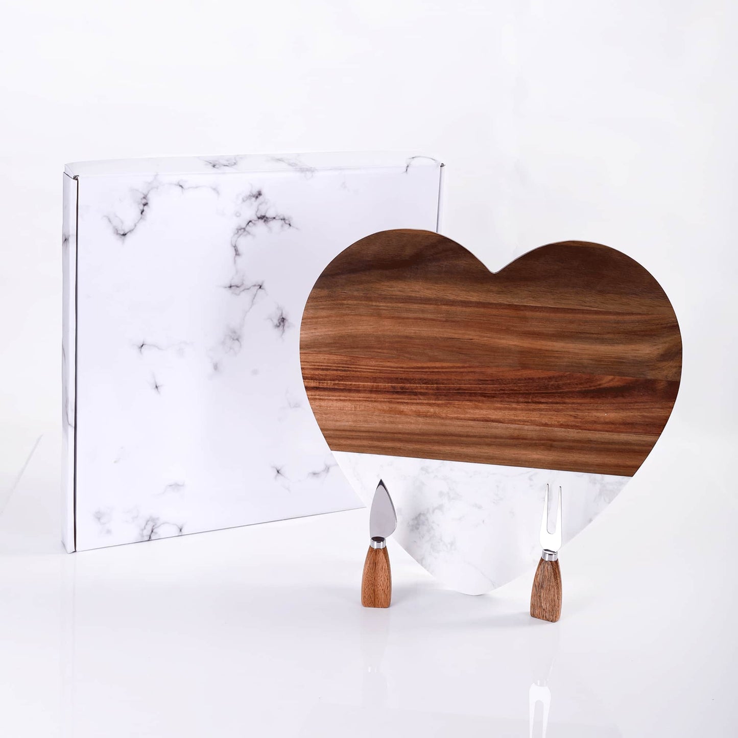 Marble Heart Shaped Serving Set