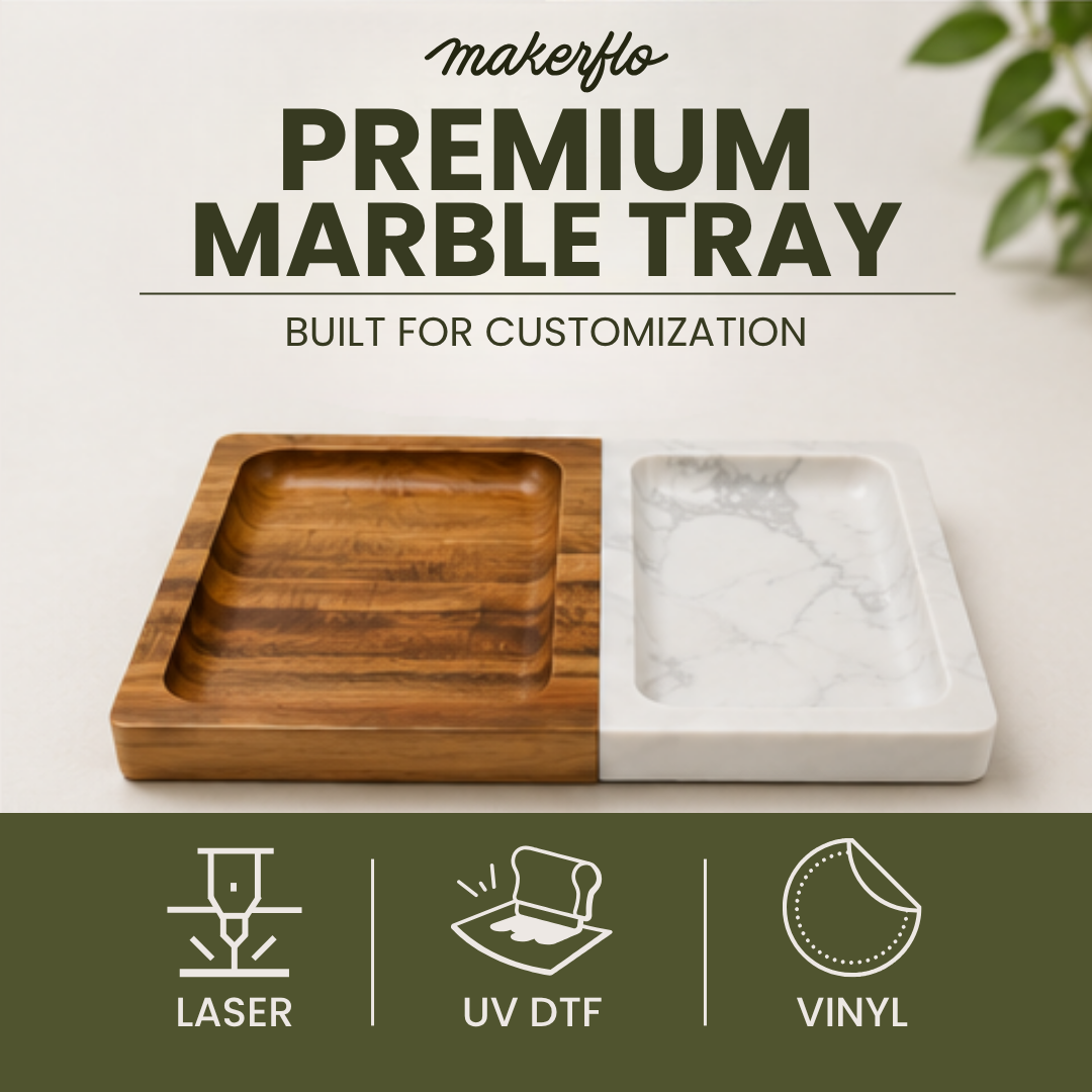 Marble & Wood Valet Tray