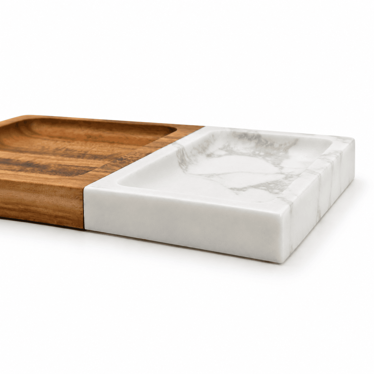 Marble & Wood Valet Tray