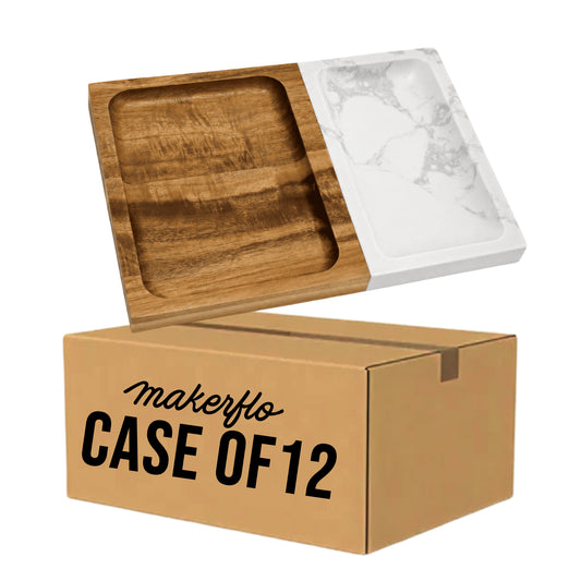 Marble & Wood Valet Tray