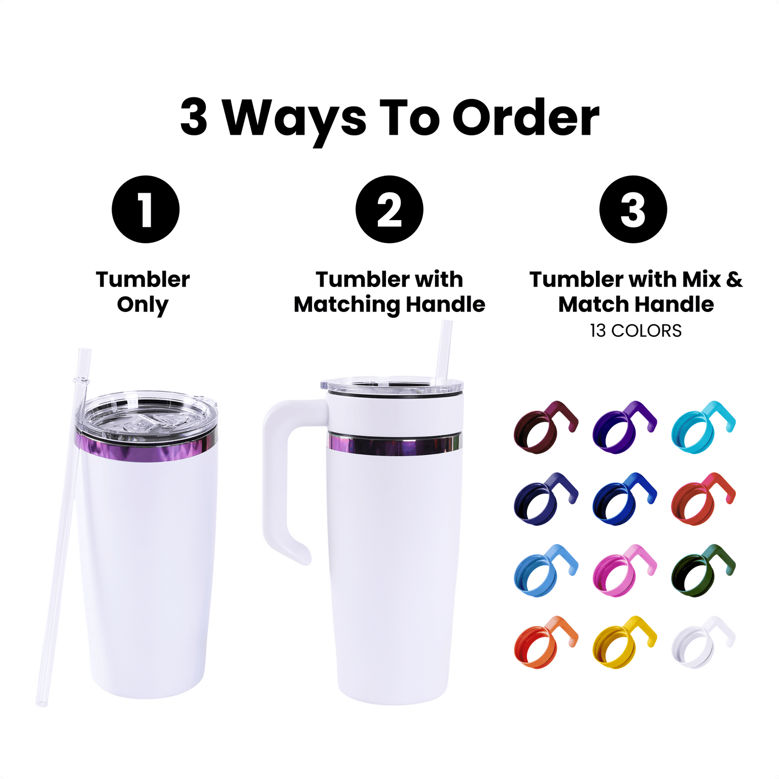20oz Electroplated Tumbler in Gold or Rainbow, Powder Coated & Laser Ready