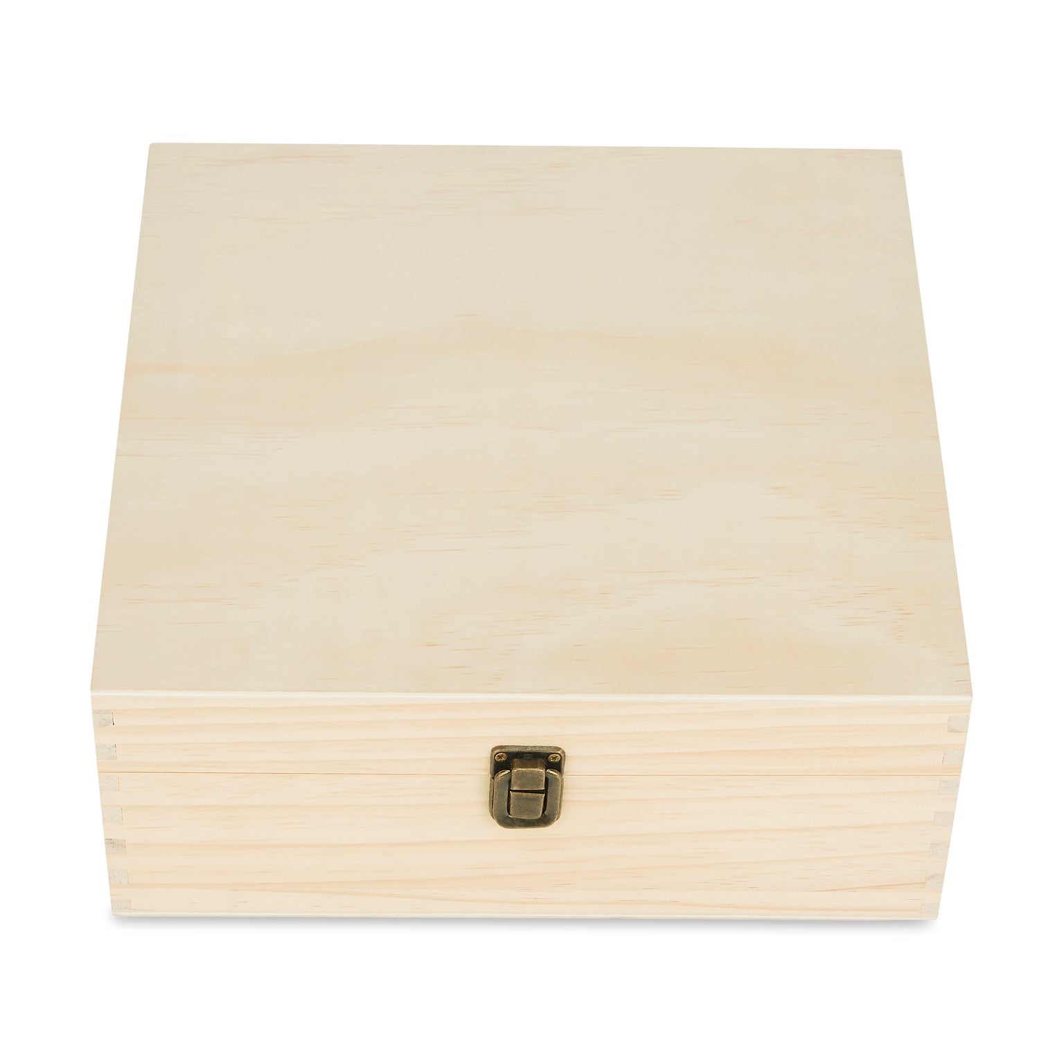 wood box, engravable lid top view