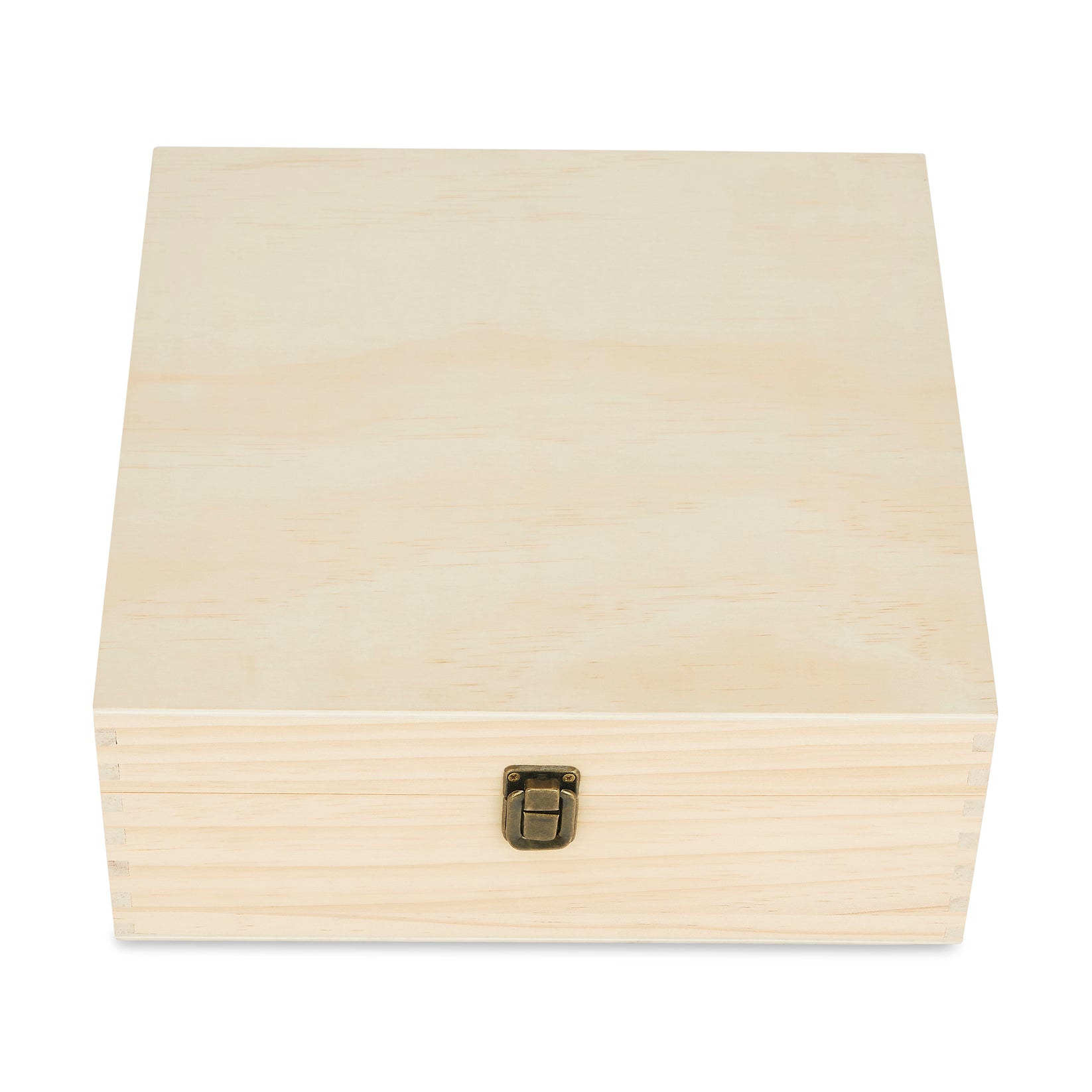 wood box, engravable lid top view