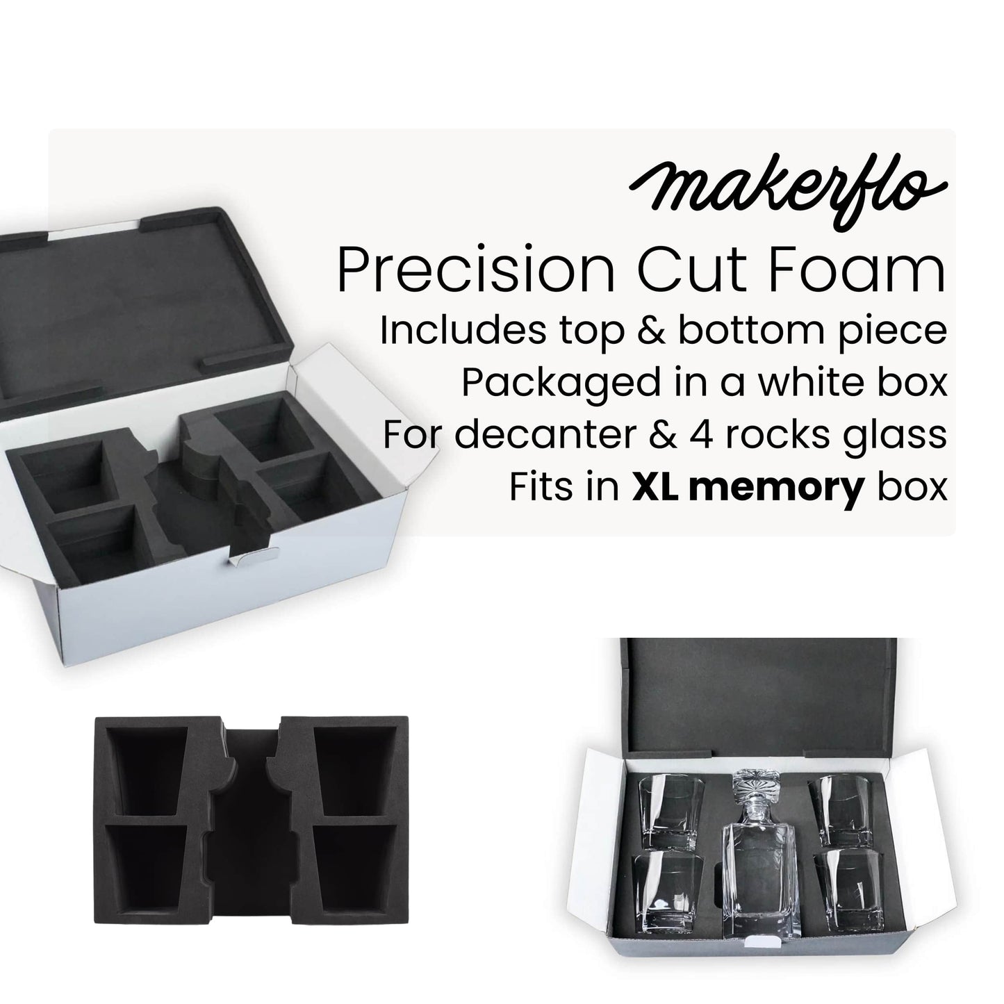 4 Glass Decanter Set