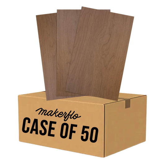 flat laser cut plywood, 1/8, walnut, wood, case 50