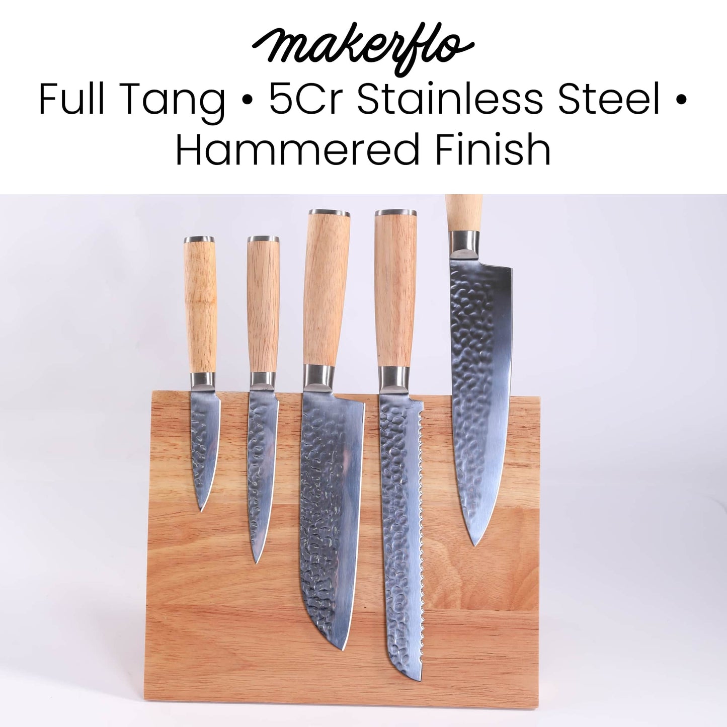 Kitchen Knife Set with Magnetic Block Stand