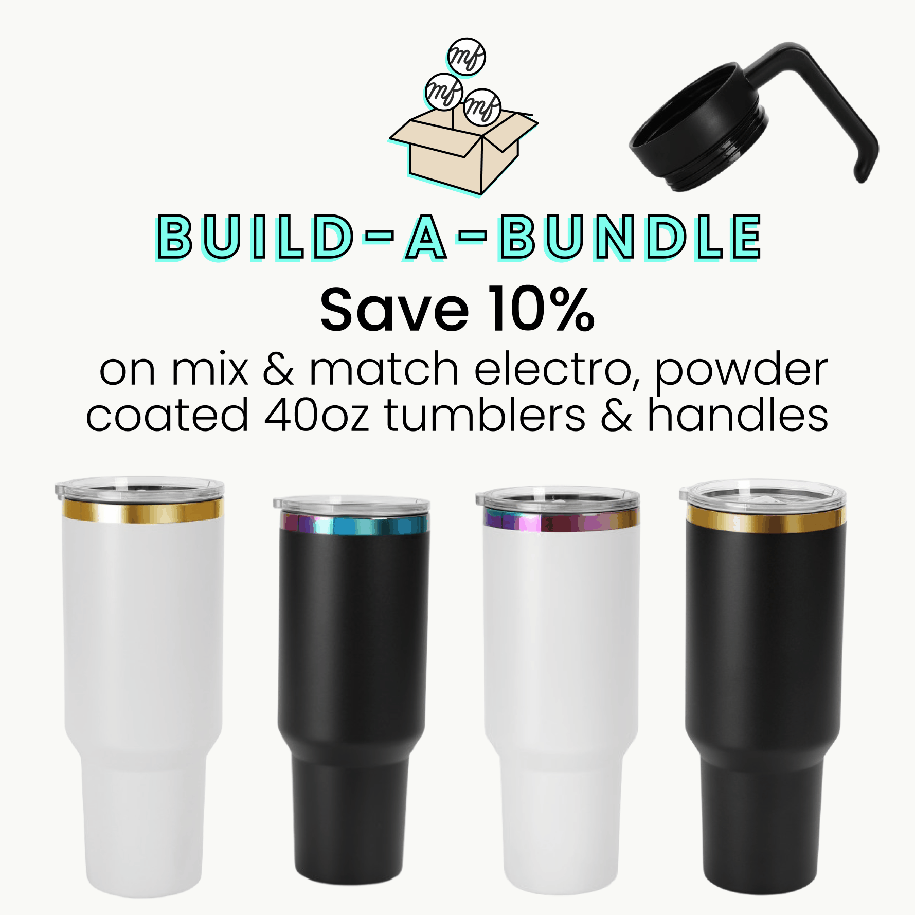 electro plated tumblers, save on bundles