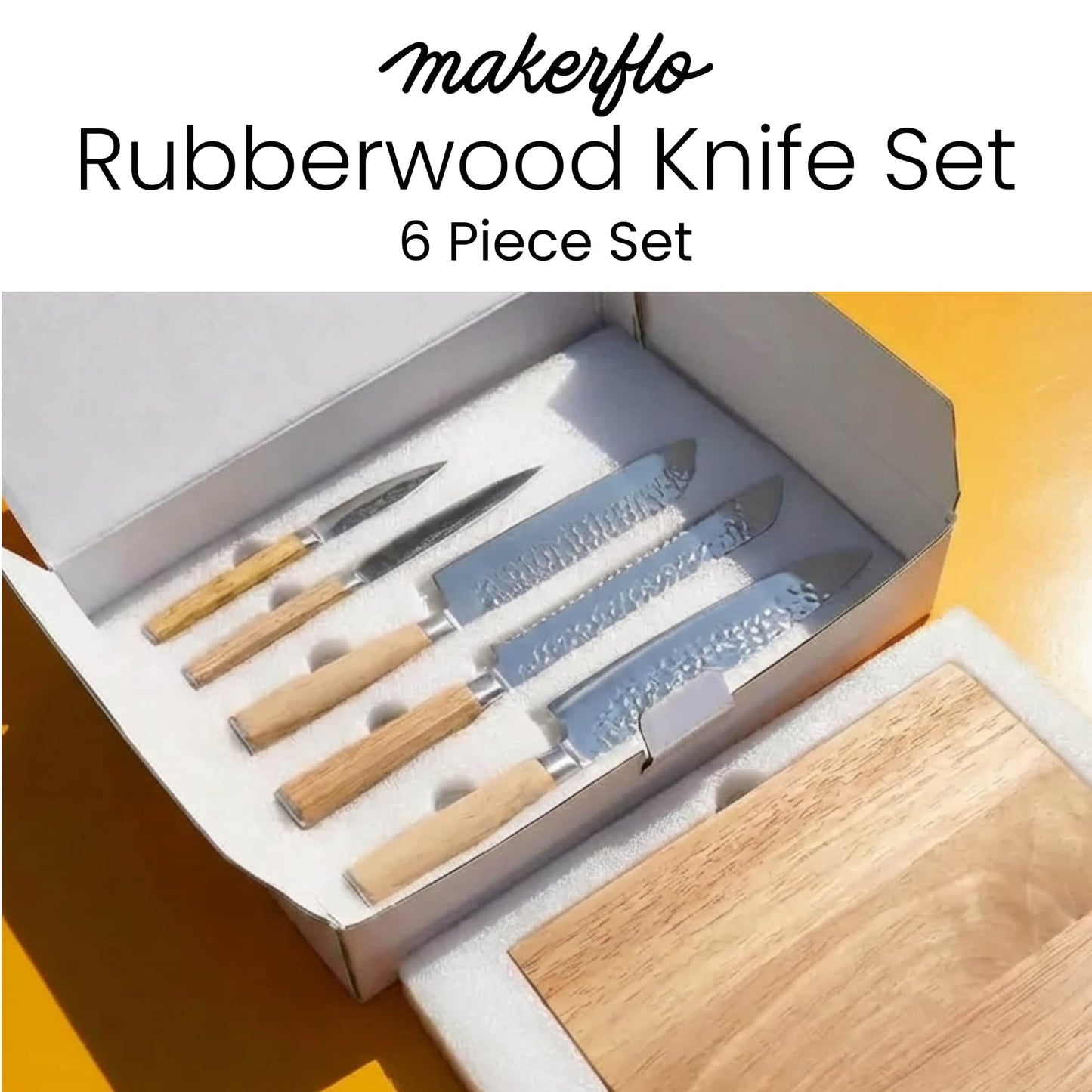 Kitchen Knives with Magnetic Block Stand