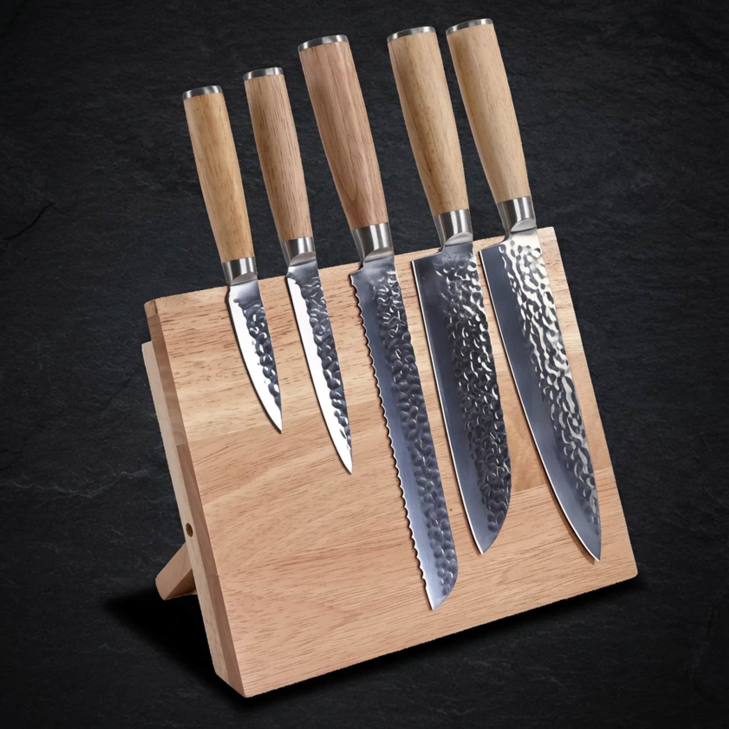 Kitchen Knives with Magnetic Block Stand