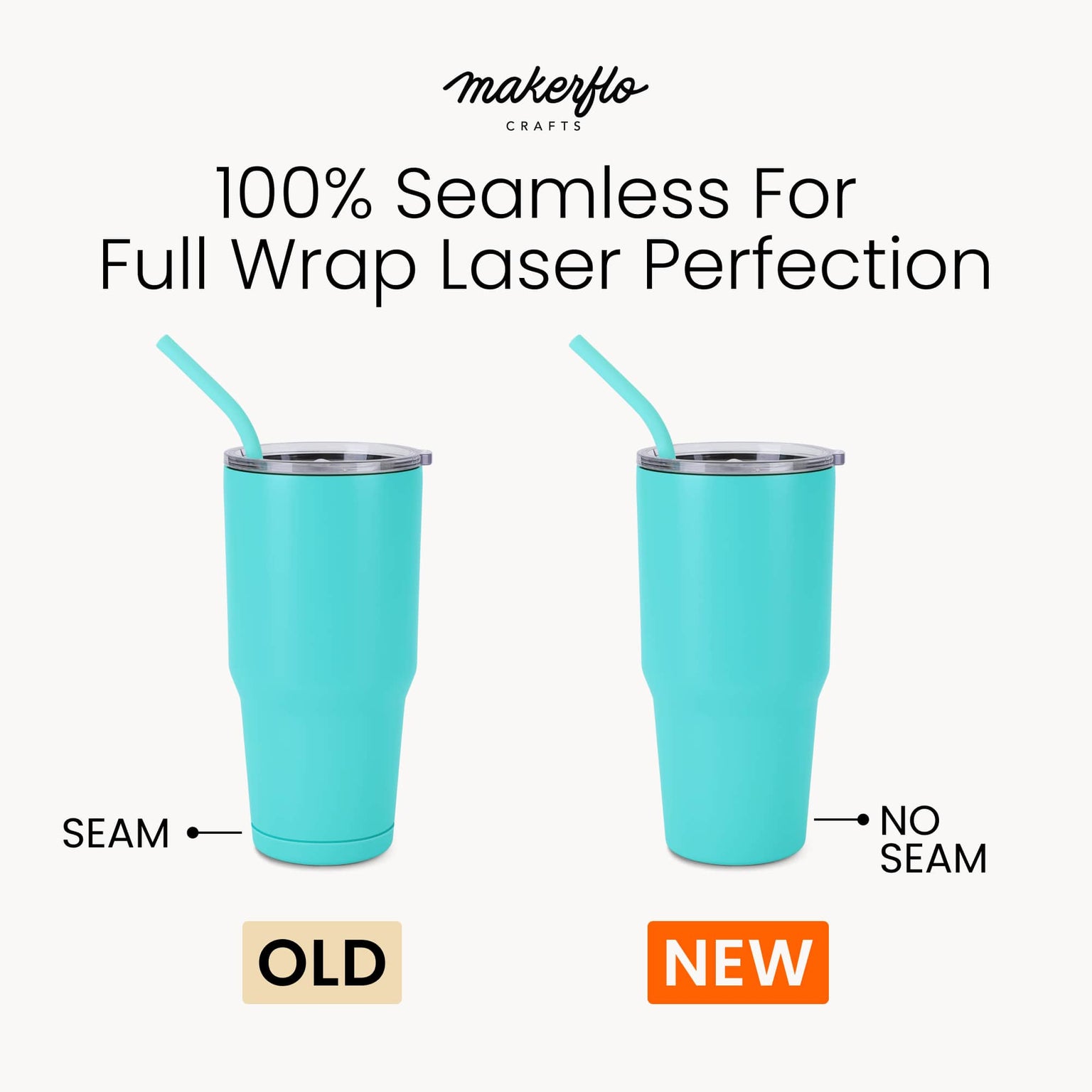 30oz tumbler, 100% seamless exterior