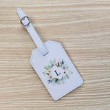 Laserette, Leatherette luggage tag, white, uv printed customization