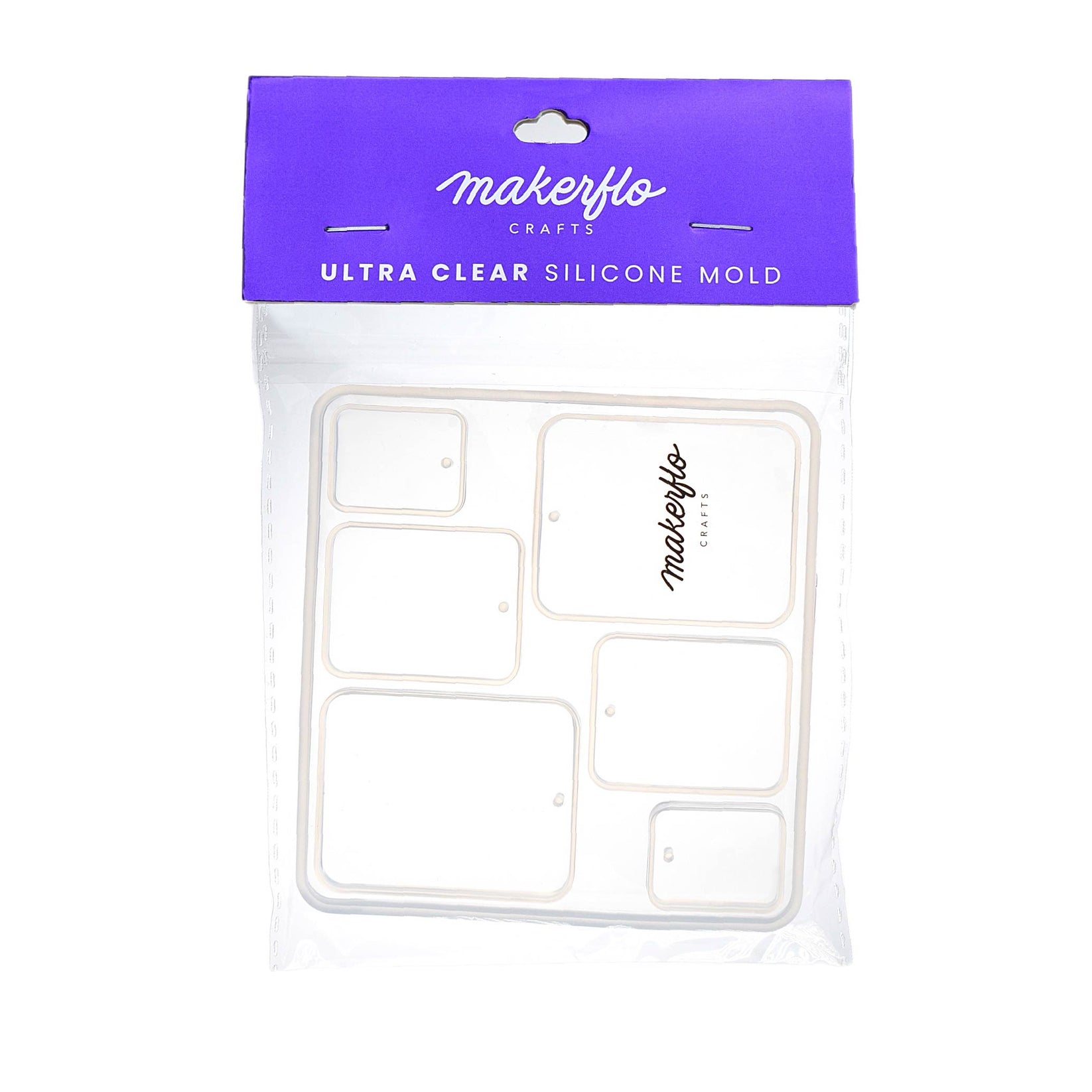 jewelry resin mold, square, ultra-clear silicone